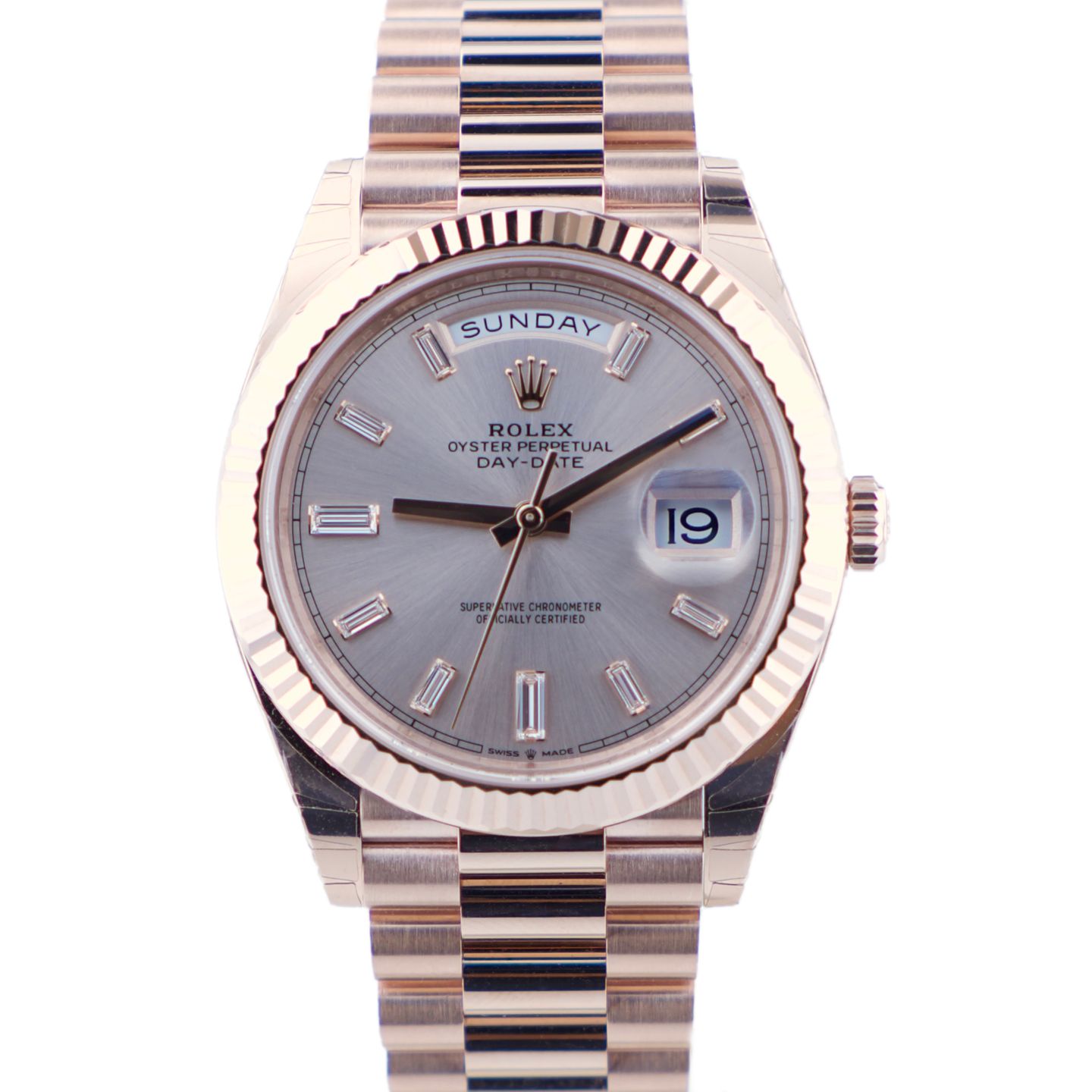 Rolex Day-Date 40 228235 (2022) - Grey dial 40 mm Rose Gold case (1/1)