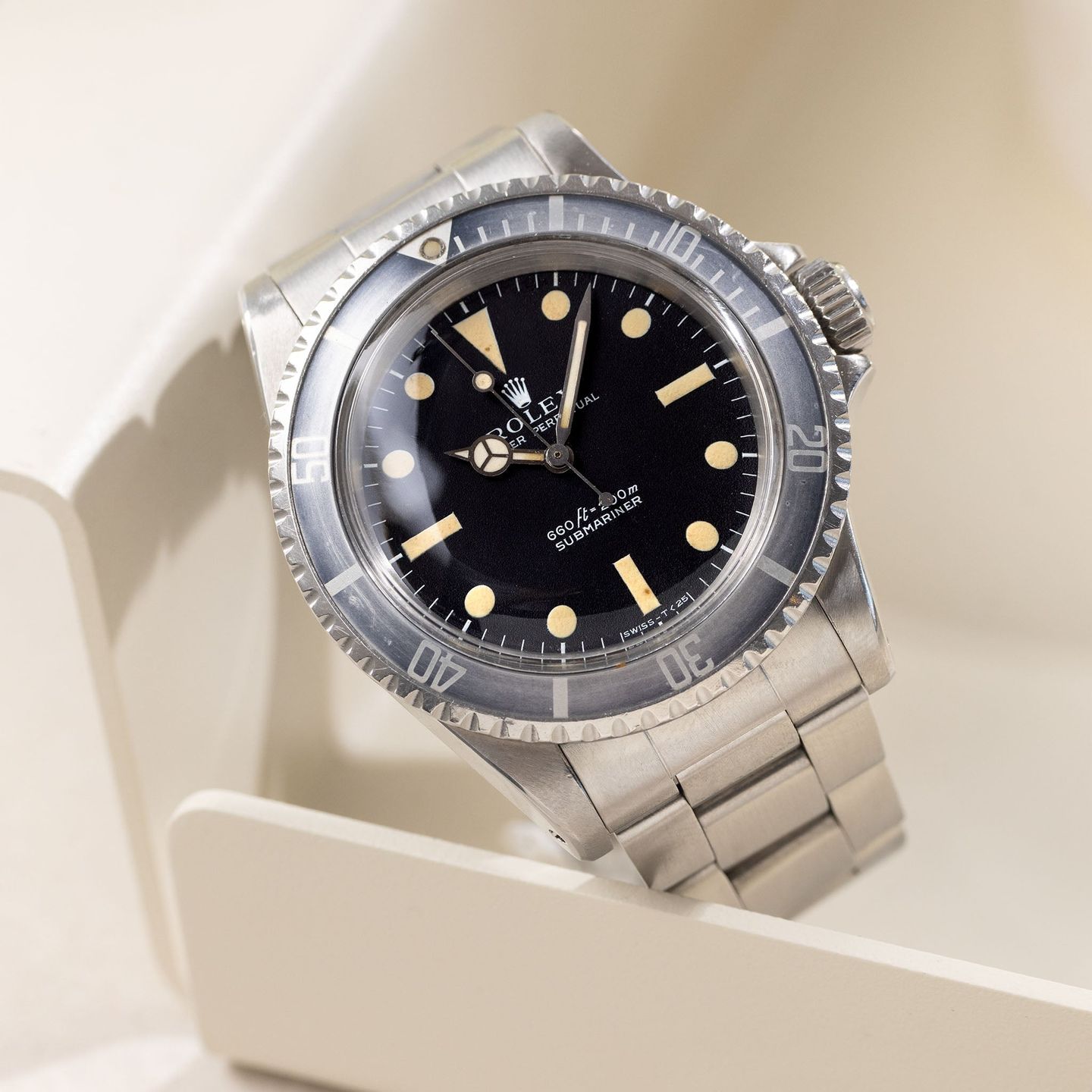 Rolex Submariner No Date 5513 (1971) - Zwart wijzerplaat 40mm Staal (1/8)