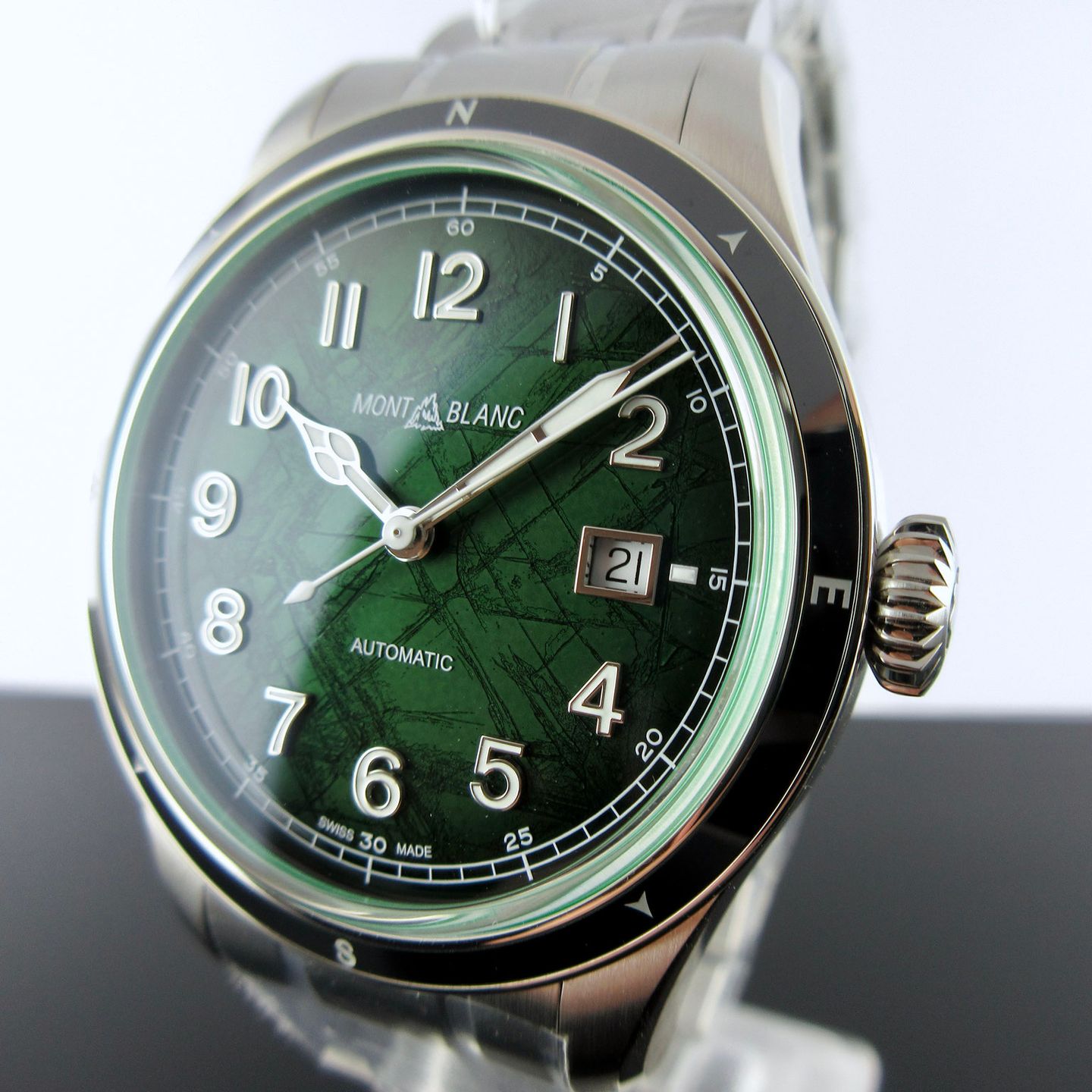 Montblanc 1858 133269 (2024) - Groen wijzerplaat 41mm Staal (2/8)