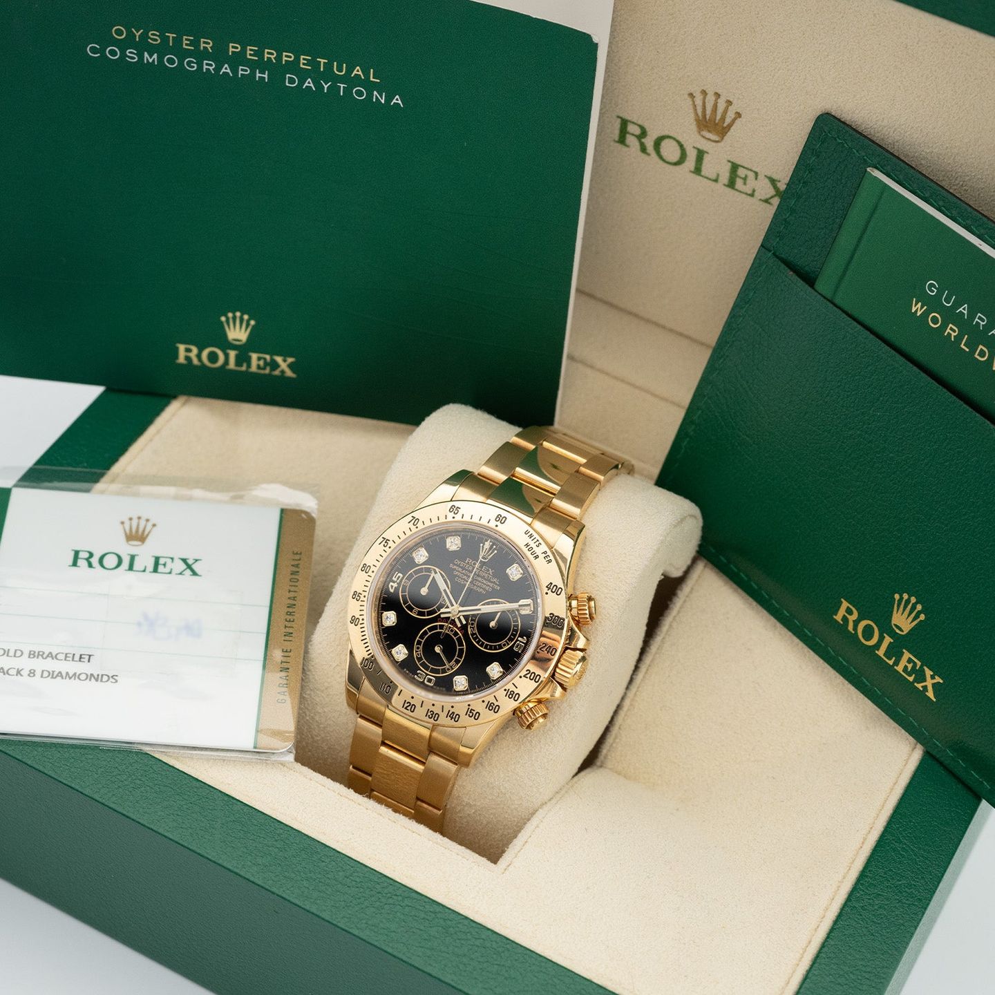 Rolex Daytona 116528 (2016) - Zwart wijzerplaat 40mm Geelgoud (5/5)