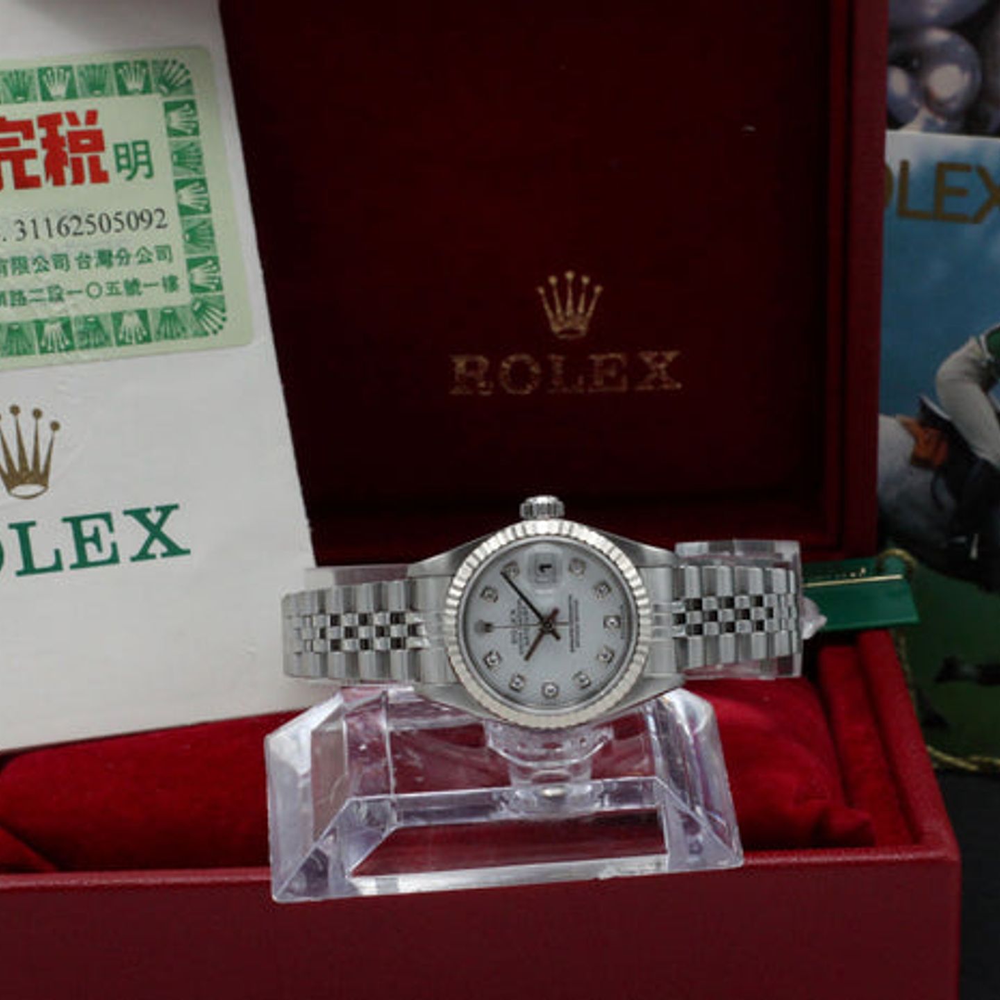 Rolex Lady-Datejust 79174 (2002) - Wit wijzerplaat 26mm Staal (3/7)