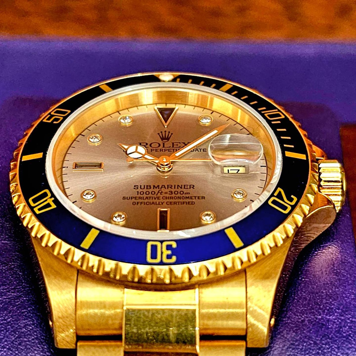 Rolex Submariner Date 16618 (2000) - Silver dial 40 mm Yellow Gold case (5/5)