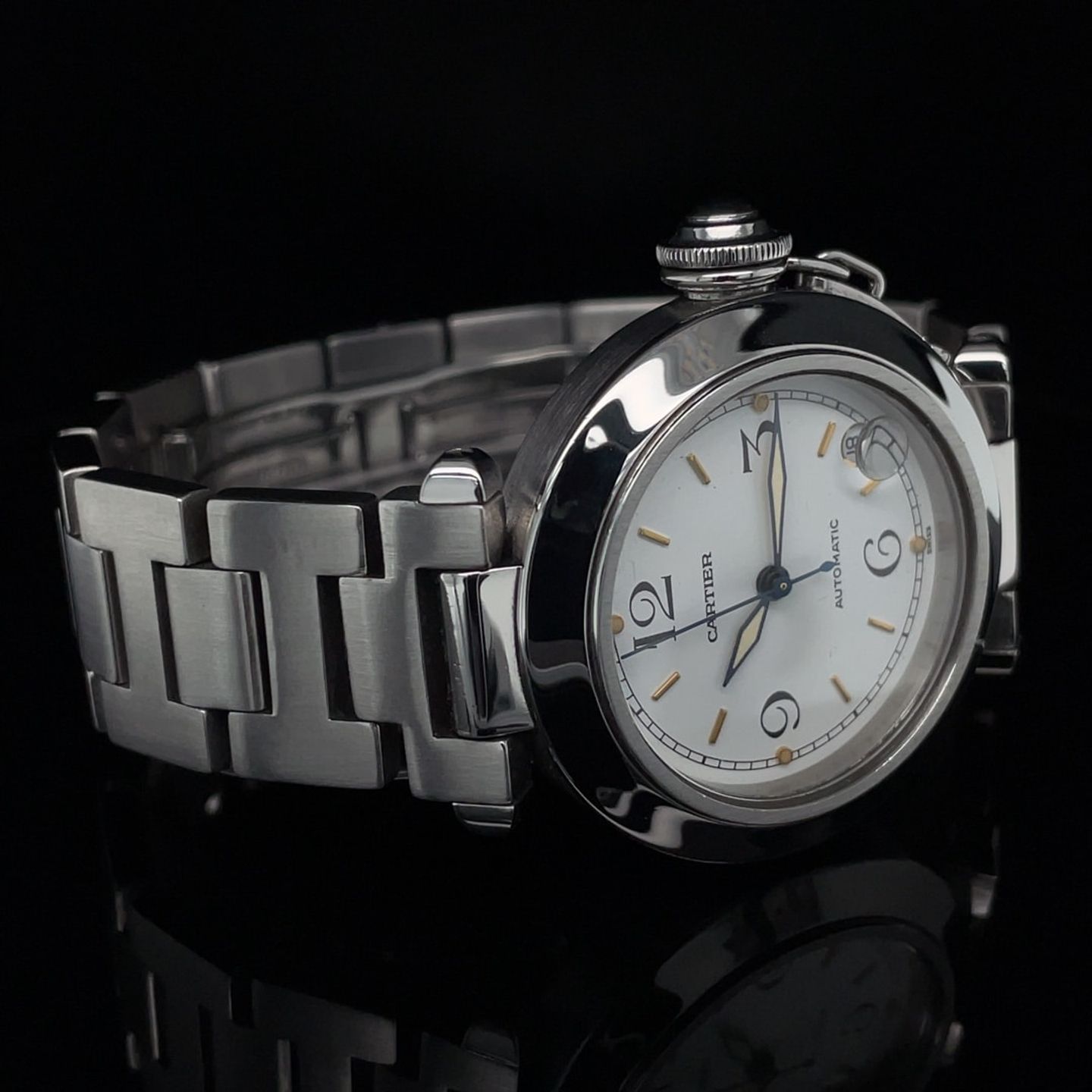 Cartier Pasha C 1031 (Unknown (random serial)) - 35 mm Steel case (3/8)