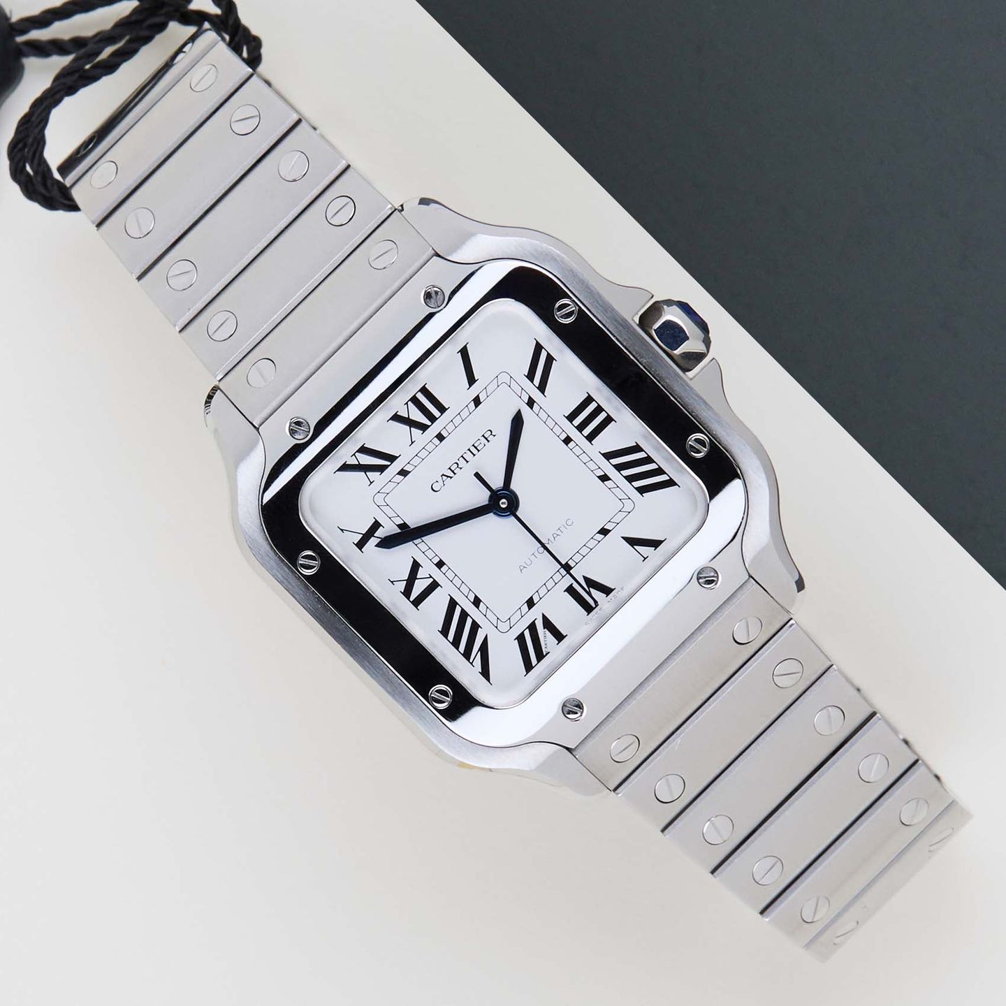 Cartier Santos WSSA0029 (2025) - Silver dial 35 mm Steel case (1/8)