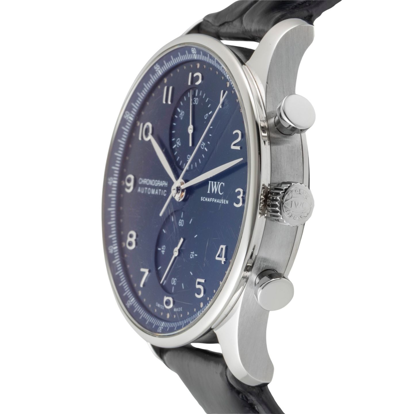 IWC Portuguese Chronograph IW371606 (Unknown (random serial)) - Blue dial 41 mm Steel case (6/8)