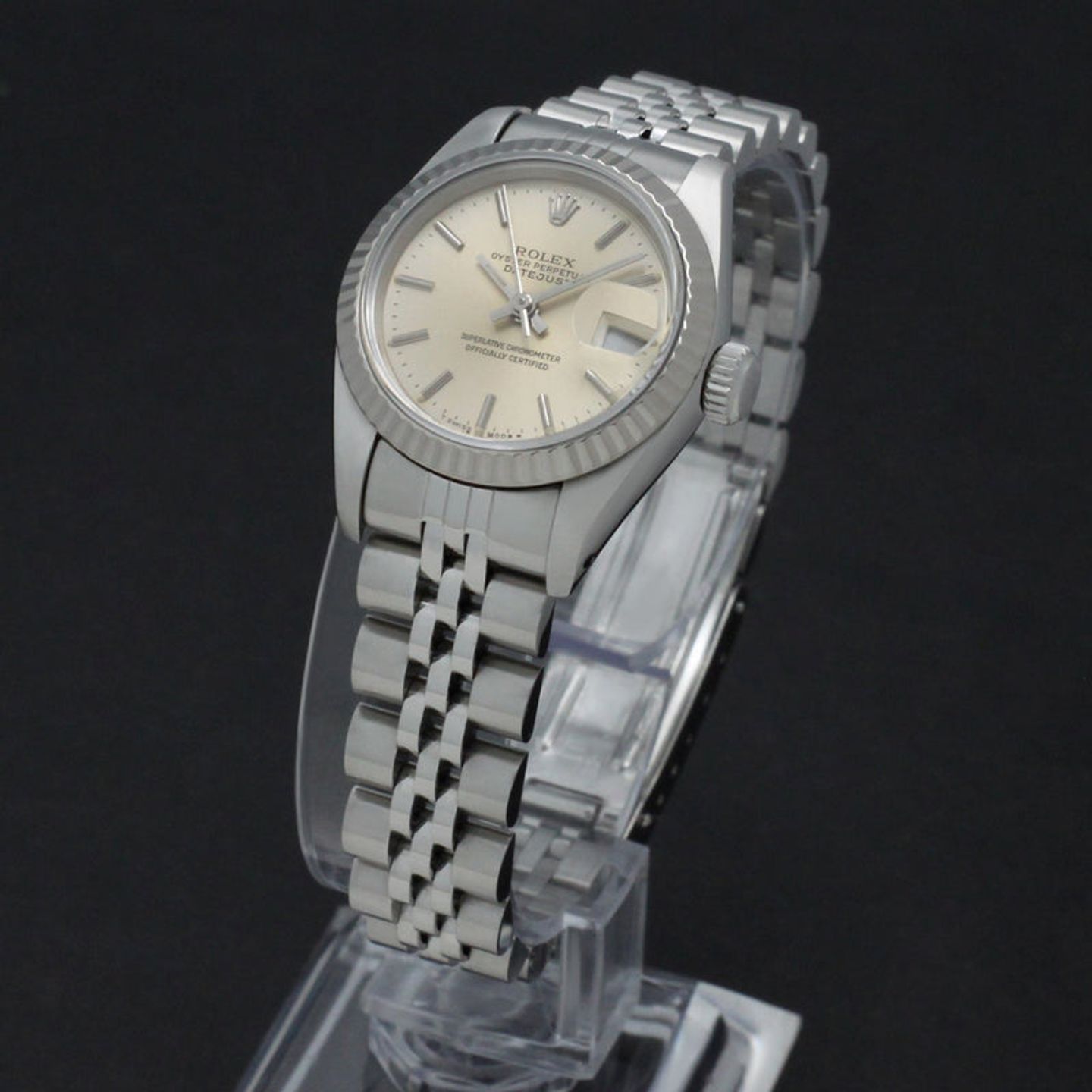 Rolex Lady-Datejust 69174 (1991) - Zilver wijzerplaat 26mm Staal (2/7)