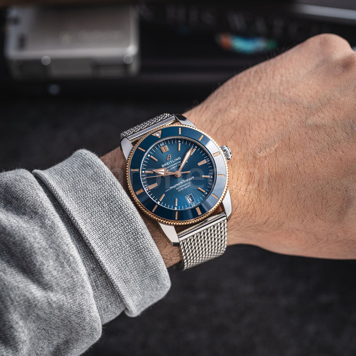 Breitling Superocean Heritage UB2010161C1A1 (2022) - Blauw wijzerplaat 42mm Staal (4/8)