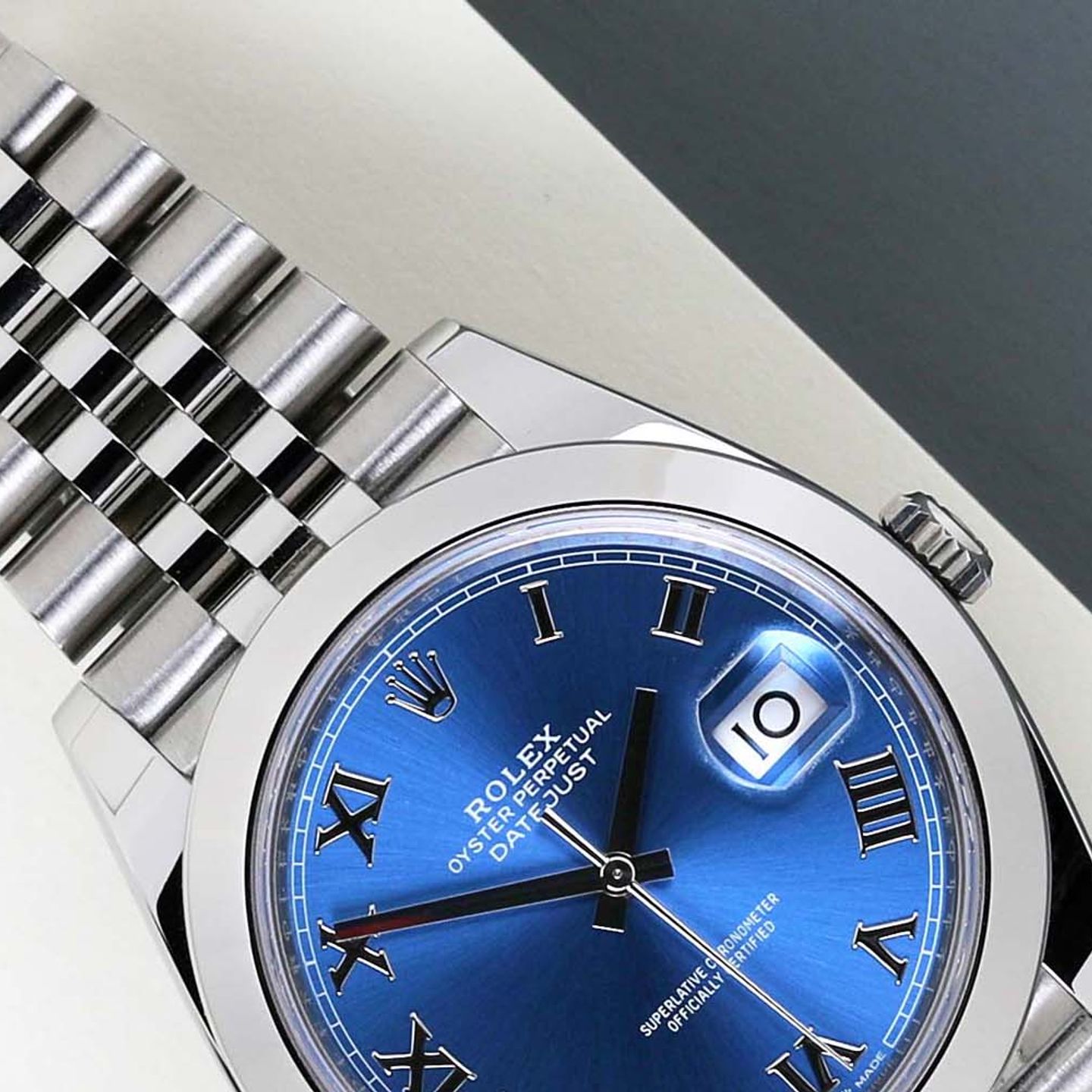 Rolex Datejust 41 126300 (2024) - Blue dial 41 mm Steel case (3/8)