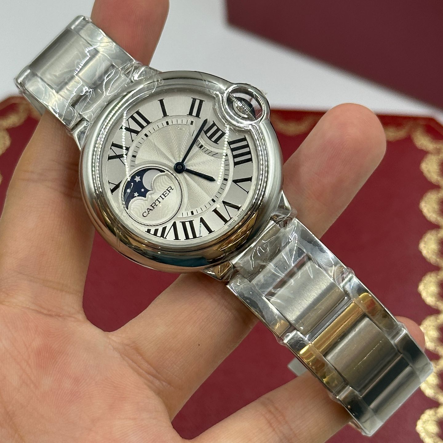 Cartier Ballon Bleu 36mm WSBB0021 (2024) - Zilver wijzerplaat 37mm Staal (7/8)