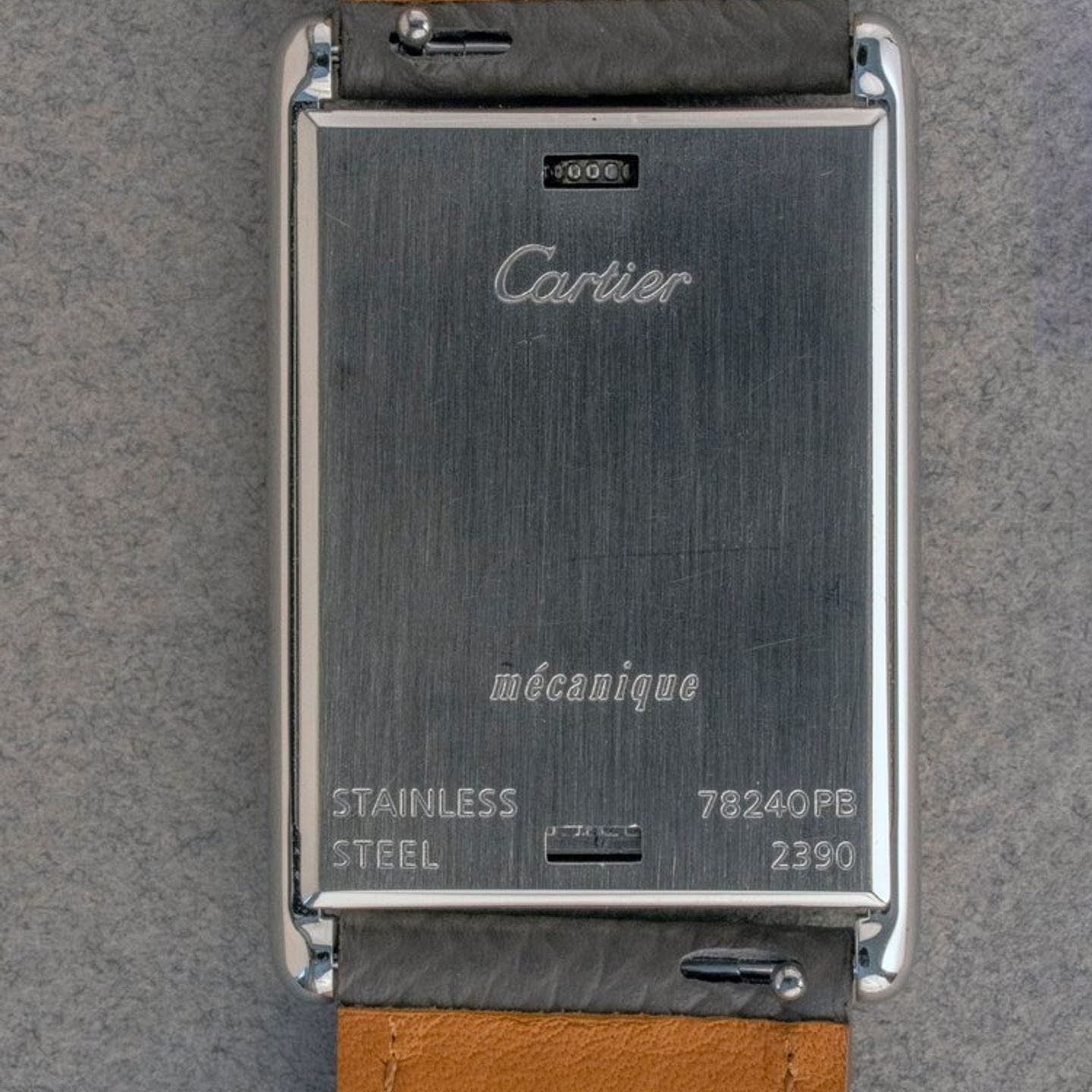Cartier Tank 2390 (2001) - White dial 25 mm Steel case (5/8)