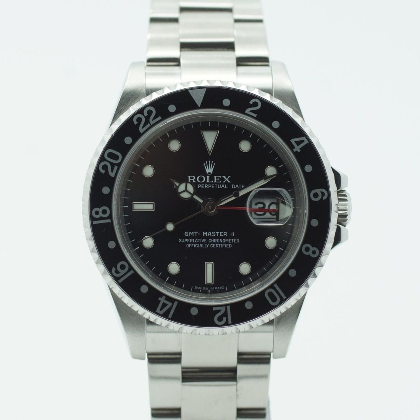 Rolex GMT-Master II 16710 (2002) - Zwart wijzerplaat 40mm Staal (2/8)