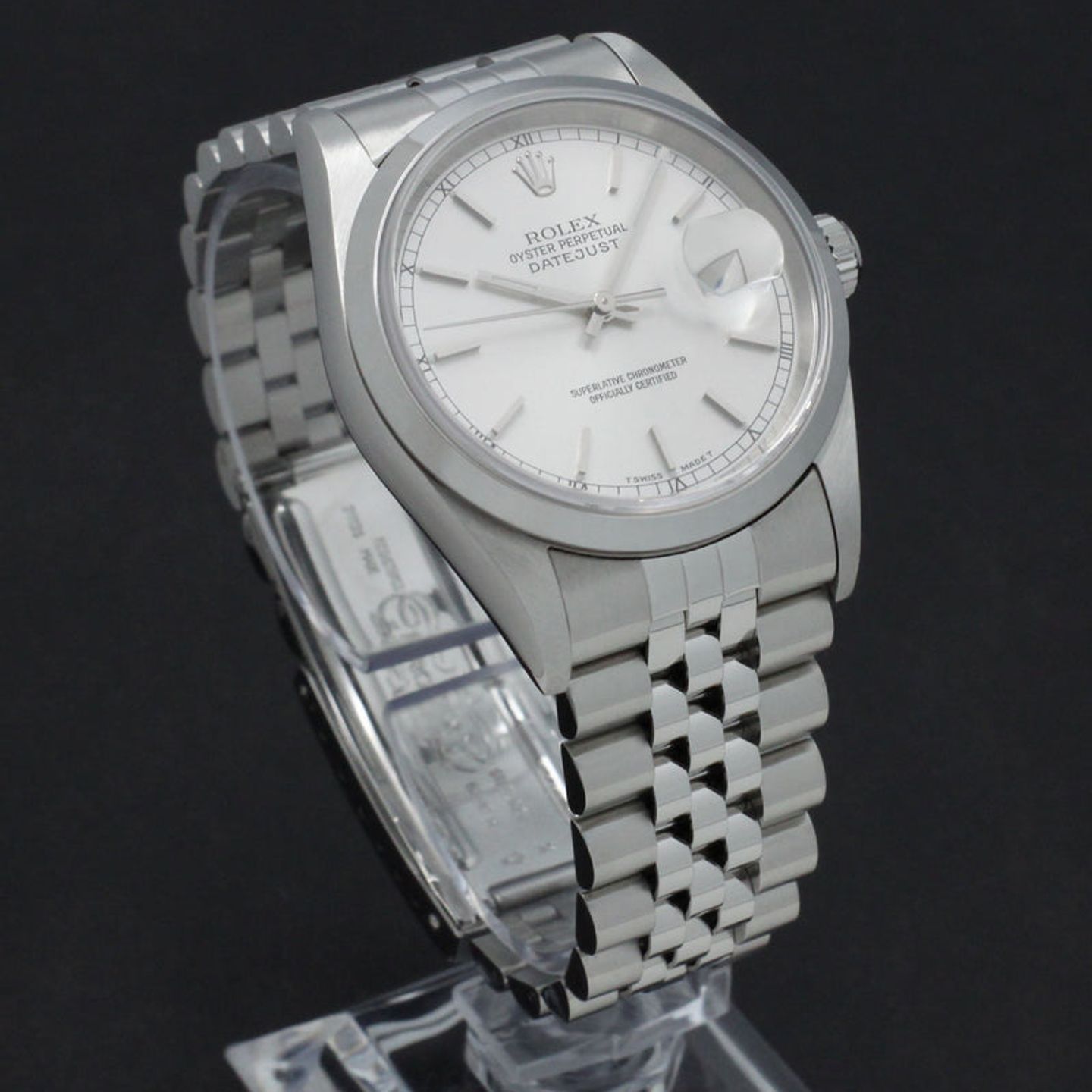 Rolex Datejust 36 16200 (1999) - Zilver wijzerplaat 36mm Staal (4/7)