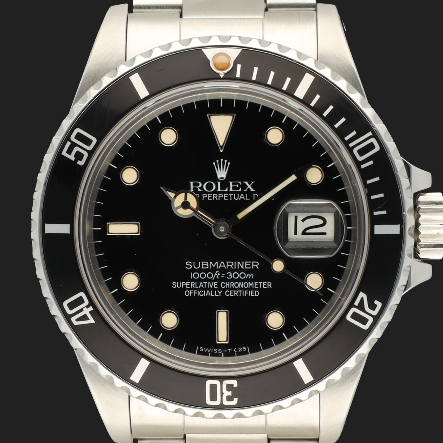 Rolex Submariner Date 16800 (1987) - Zwart wijzerplaat 40mm Staal (2/8)