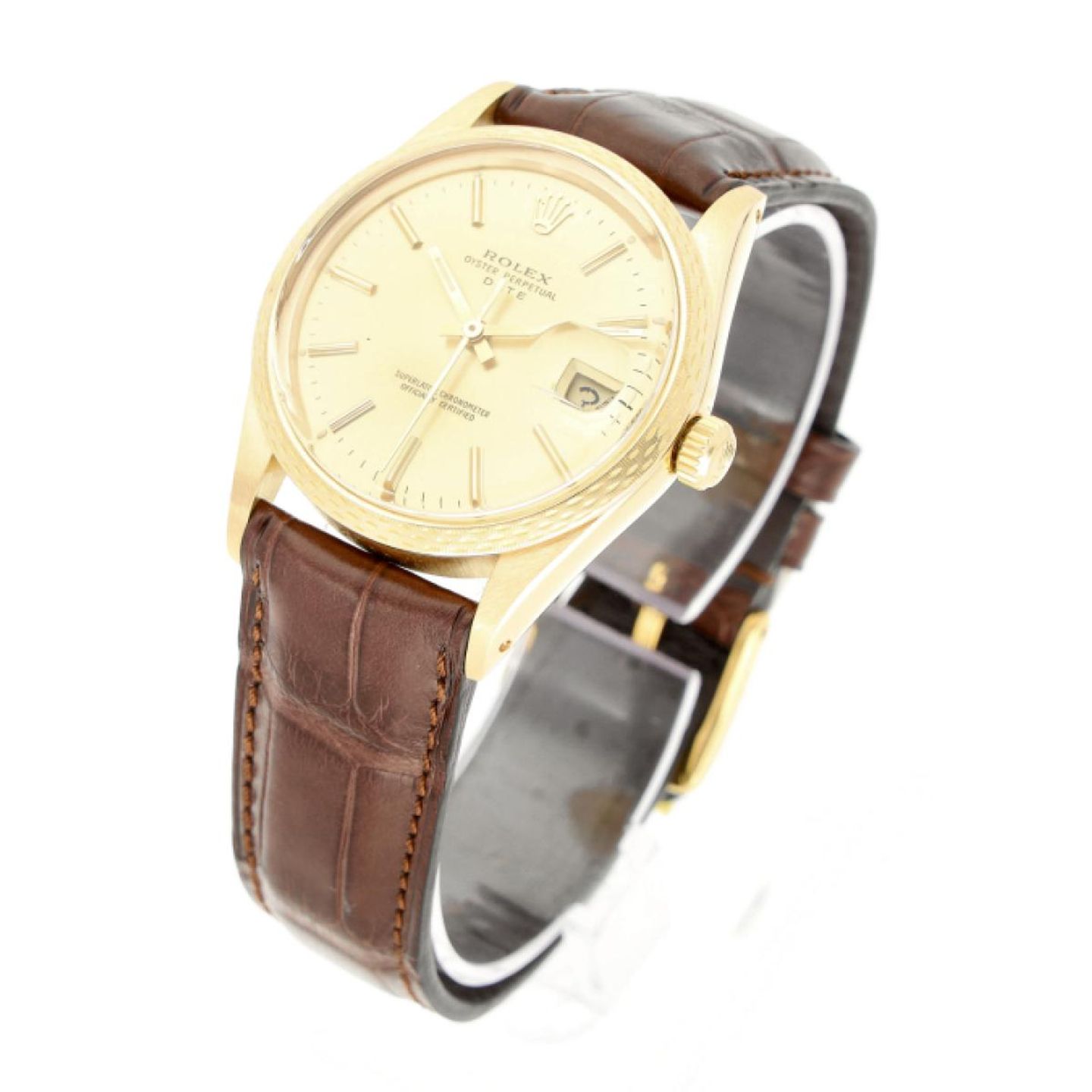 Rolex Date 15148 (1984) - 34mm Geelgoud (2/7)