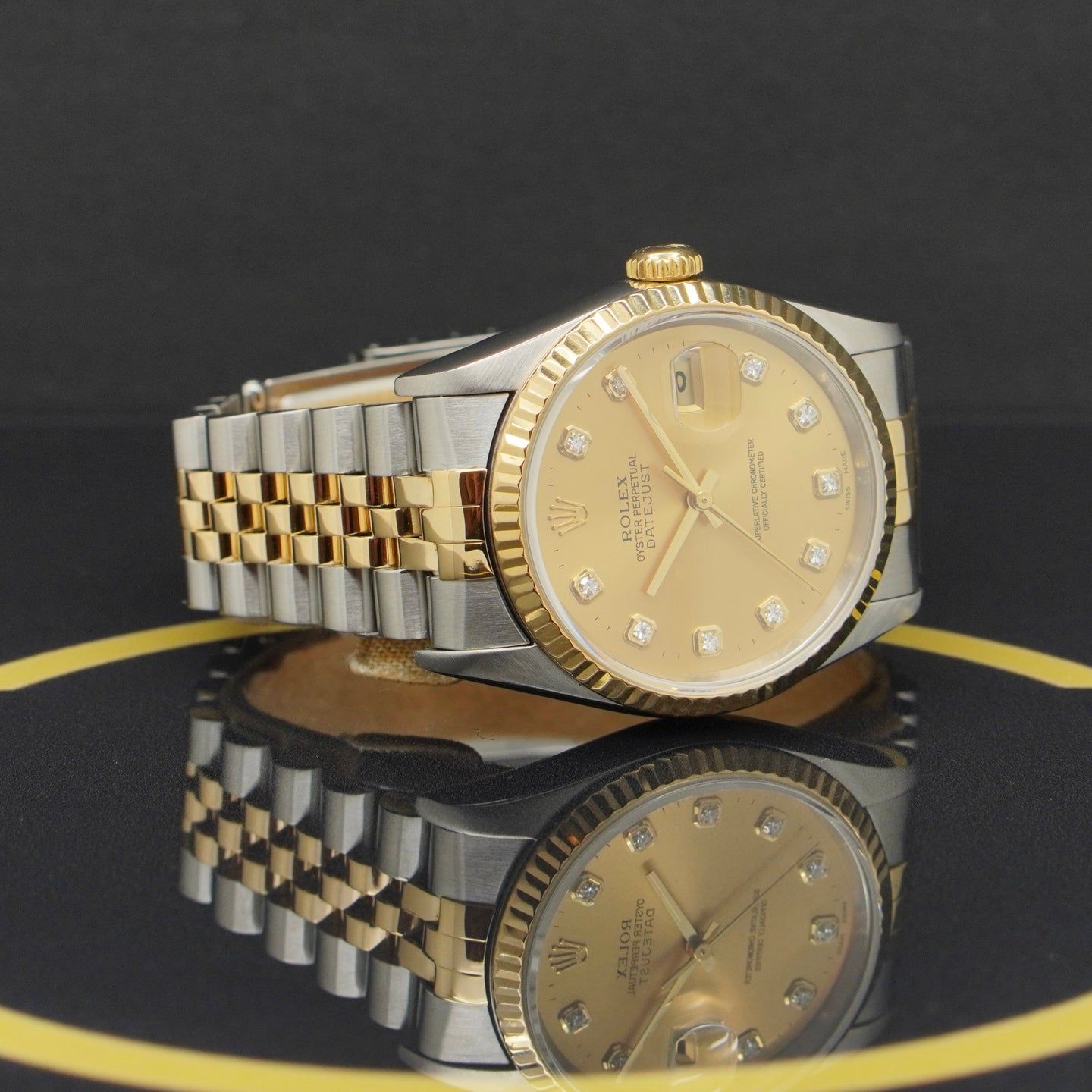 Rolex Datejust 36 16233 (1995) - Goud wijzerplaat 36mm Goud/Staal (6/7)