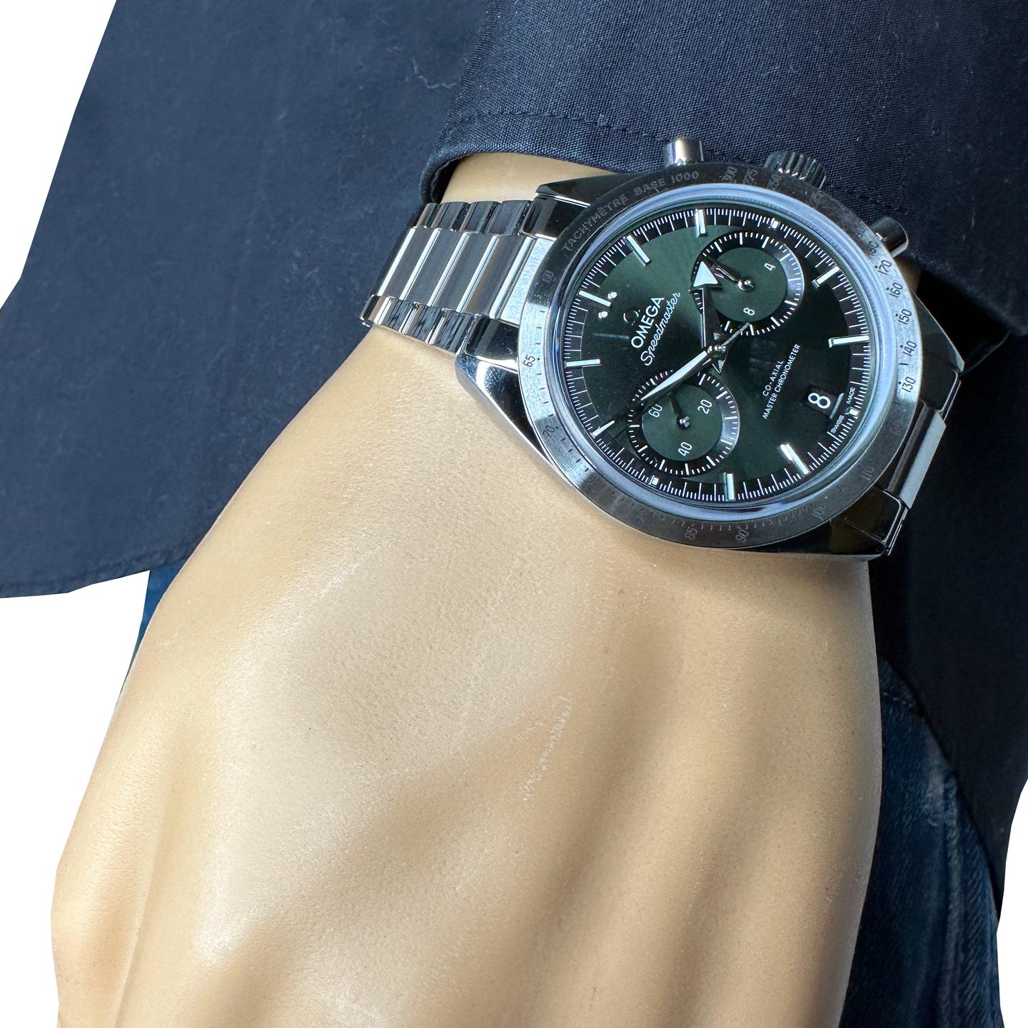 Omega Speedmaster '57 332.10.41.51.10.001 (2024) - Green dial 41 mm Steel case (3/8)