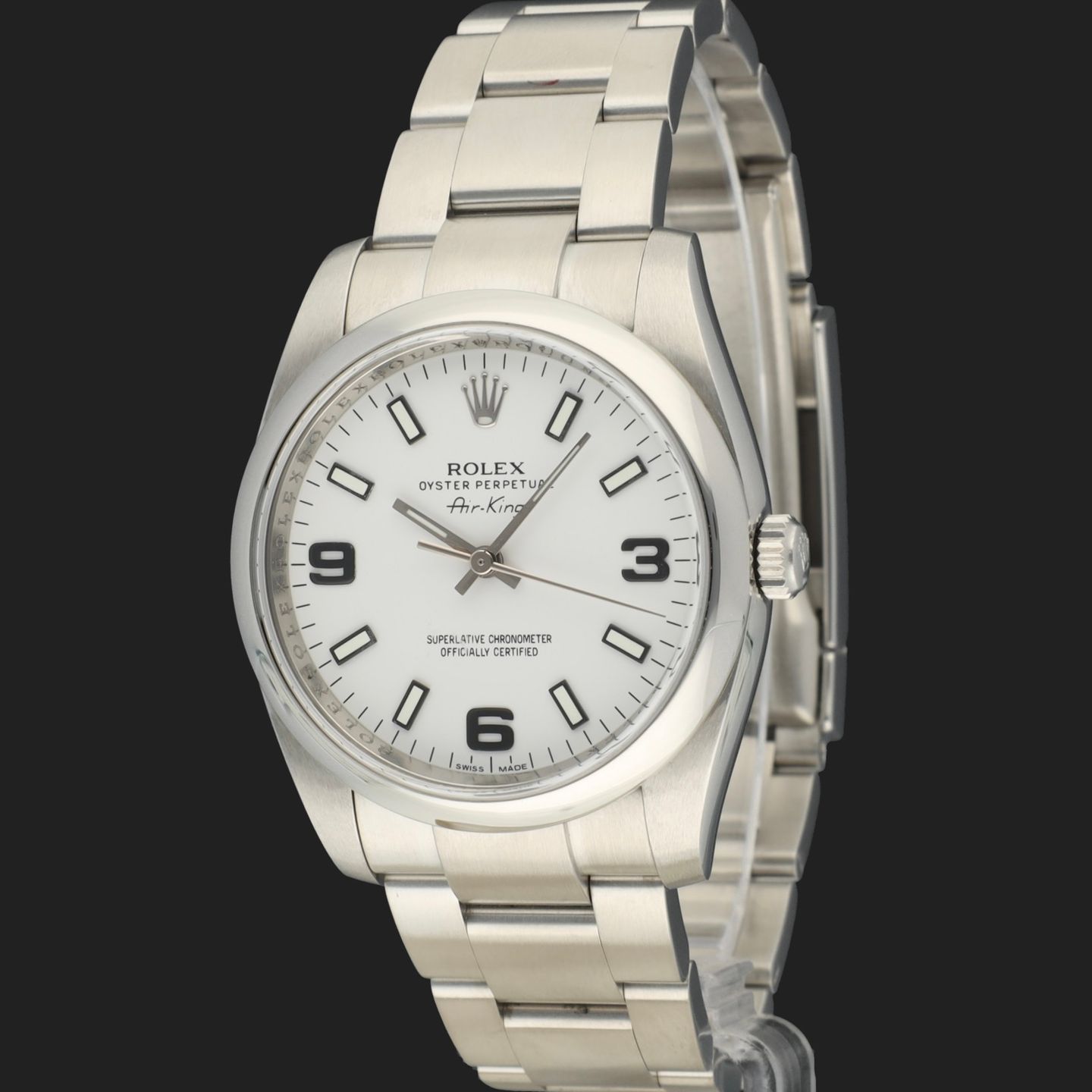 Rolex Oyster Perpetual 34 114200 (2012) - White dial 34 mm Steel case (1/8)