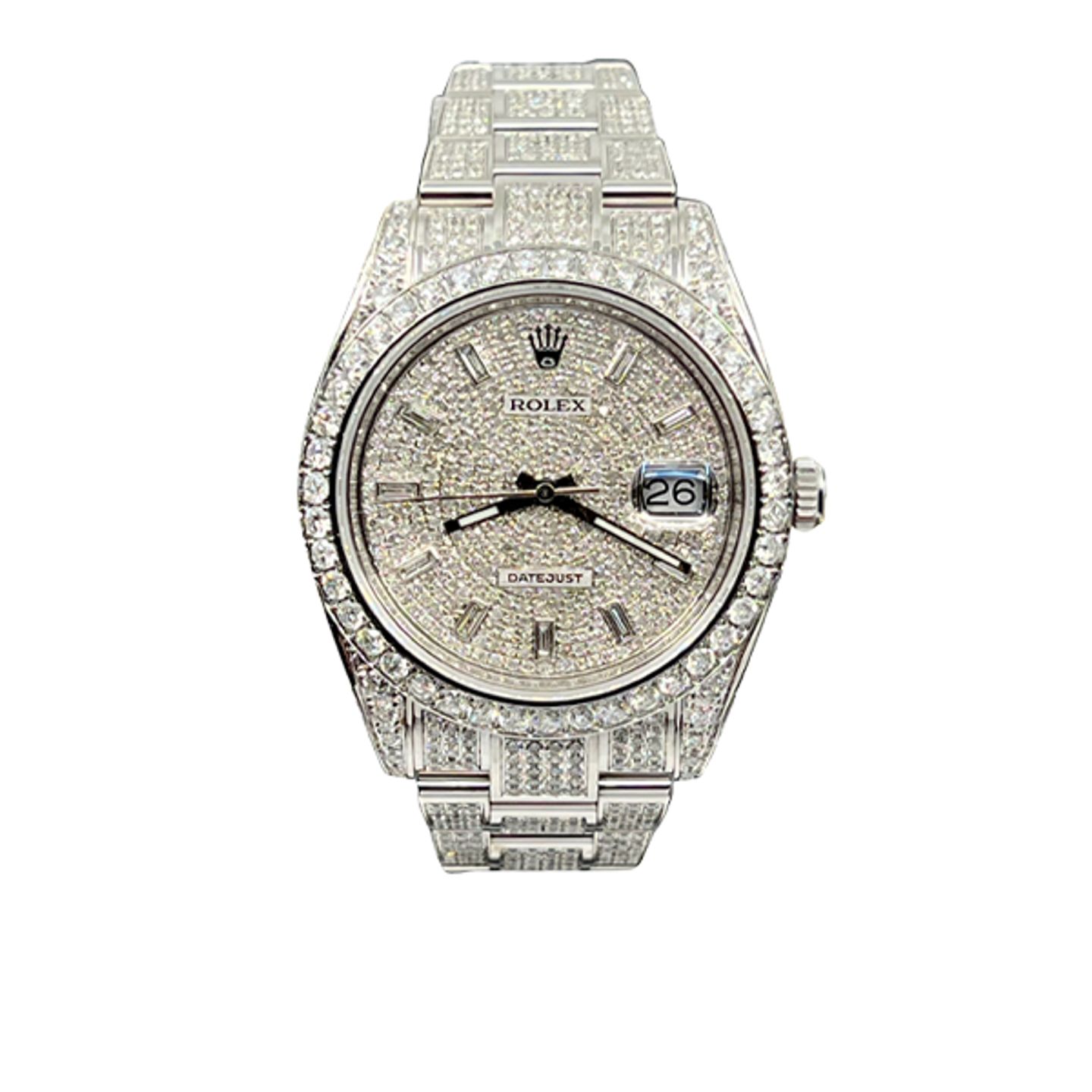 Rolex Datejust 41 126300 (2021) - Diamant wijzerplaat 41mm Staal (1/8)