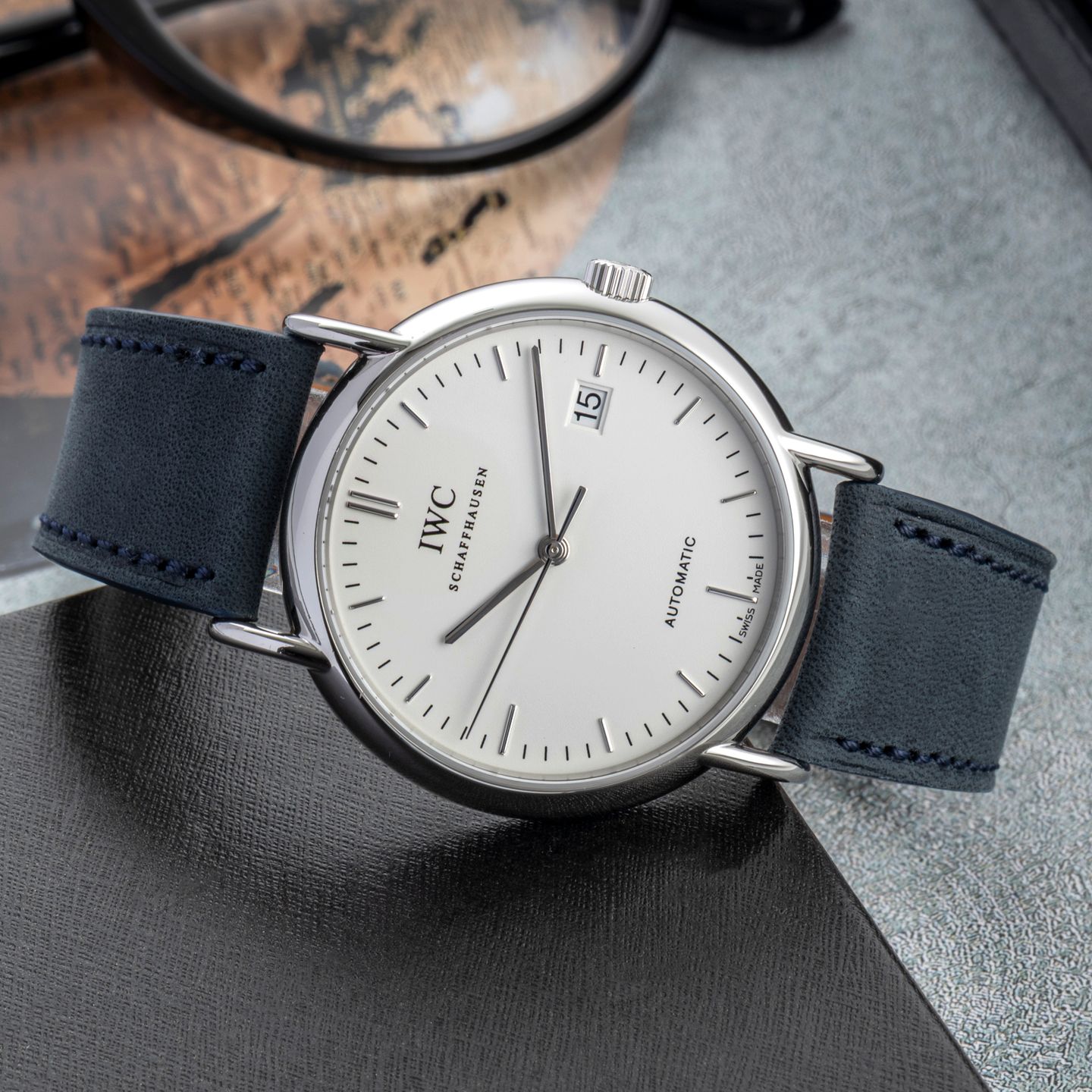 IWC Portofino Automatic IW353312 (Onbekend (willekeurig serienummer)) - Wit wijzerplaat 38mm Staal (2/8)