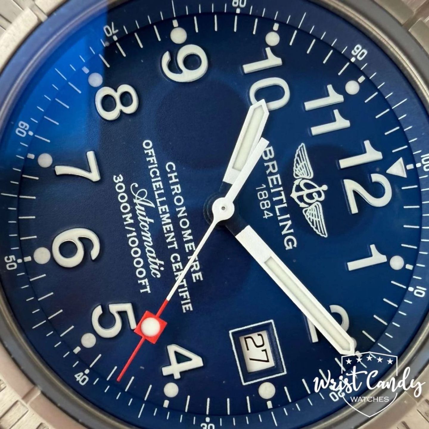 Breitling Avenger Seawolf E17370 (2007) - Blue dial 44 mm Titanium case (7/8)