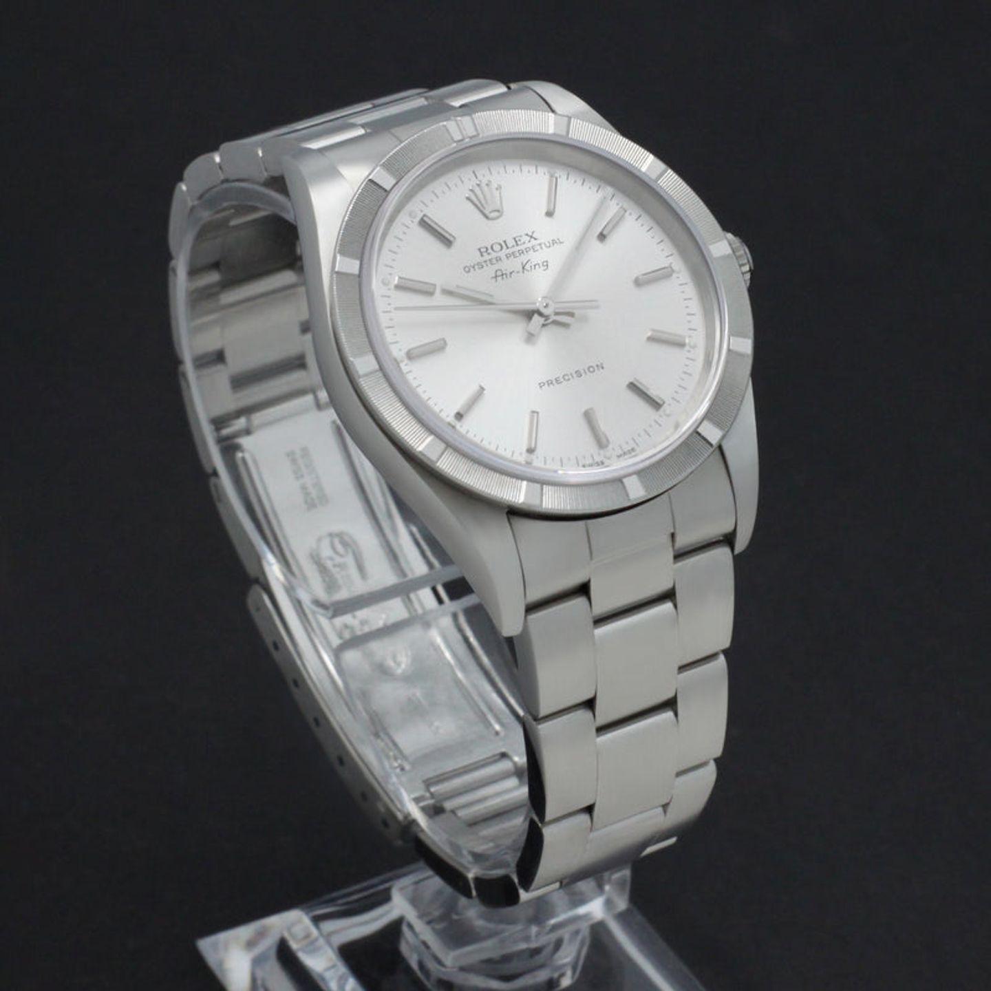 Rolex Air-King 14010 (2005) - Zilver wijzerplaat 34mm Staal (4/7)