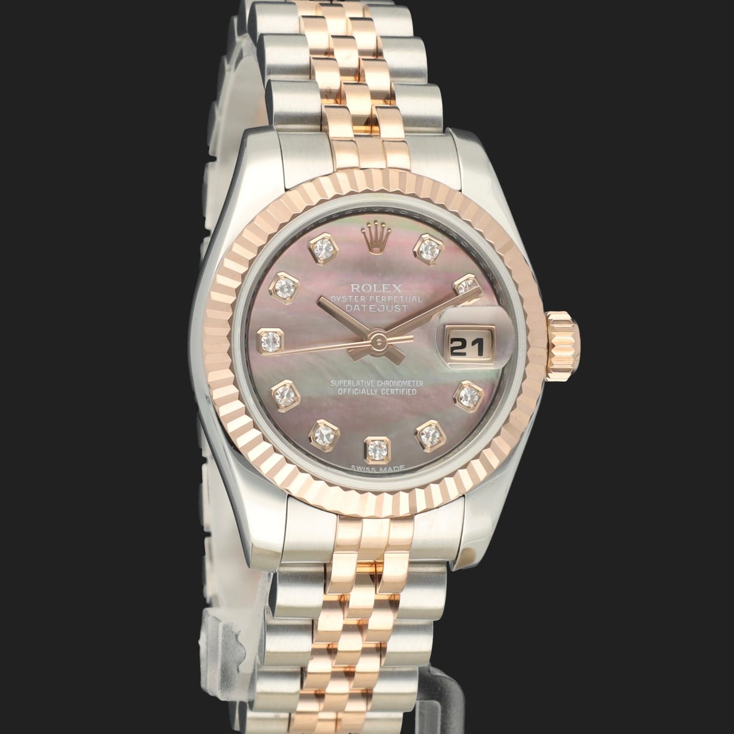 Rolex Lady-Datejust 179171 (2017) - Pearl dial 26 mm Gold/Steel case (4/8)