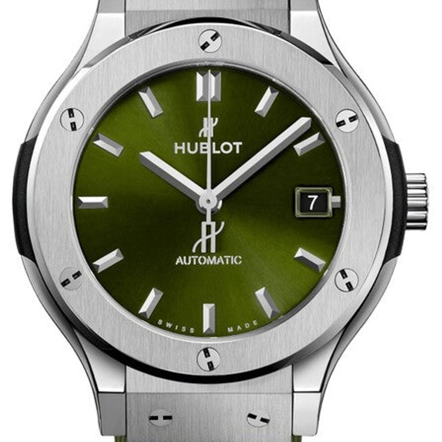 Hublot Classic Fusion 565.NX.8970.RX (2026) - Groen wijzerplaat 38mm Titanium (1/1)