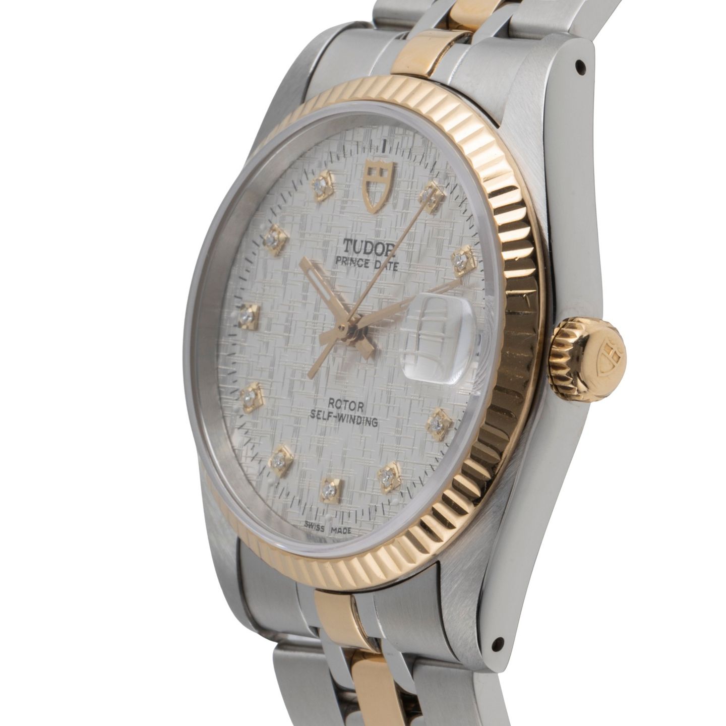 Tudor Prince Date 74033 (Unknown (random serial)) - Silver dial 34 mm Gold/Steel case (6/8)