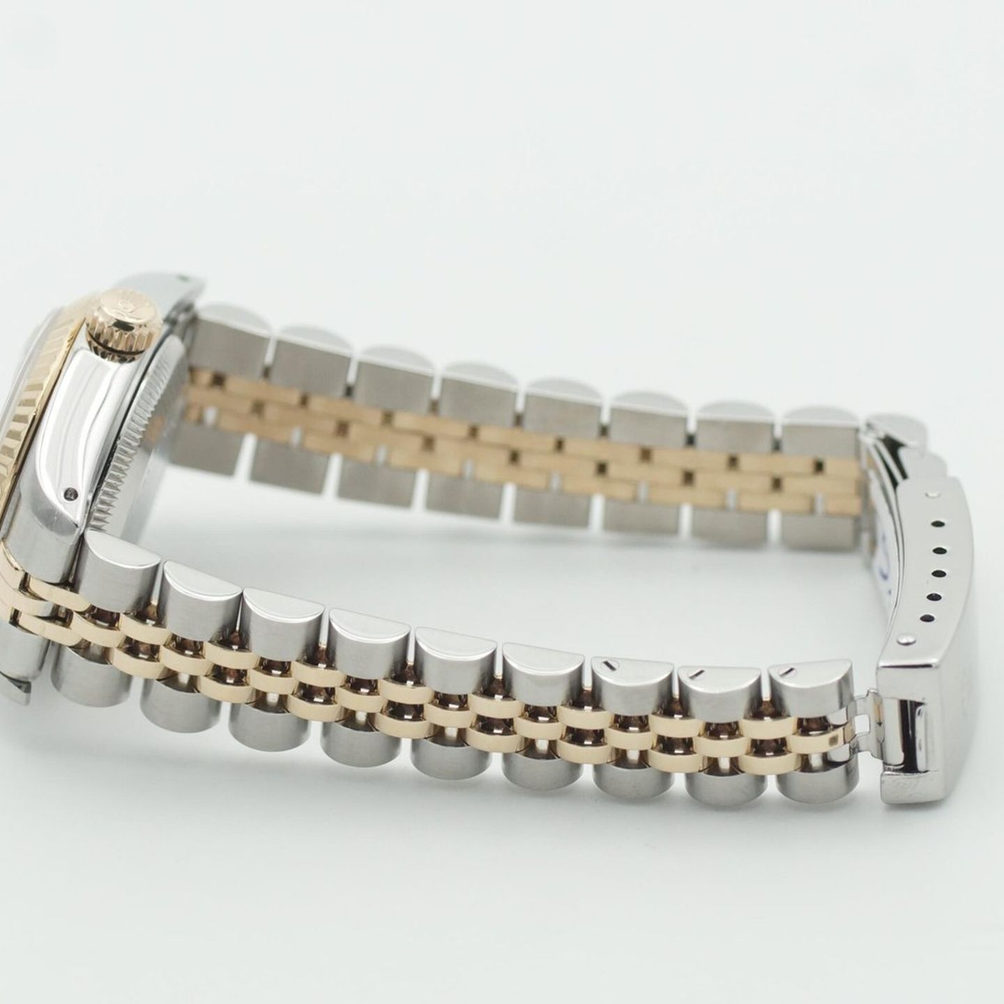 Rolex Lady-Datejust 69173 (1988) - Champagne dial 26 mm Gold/Steel case (5/8)