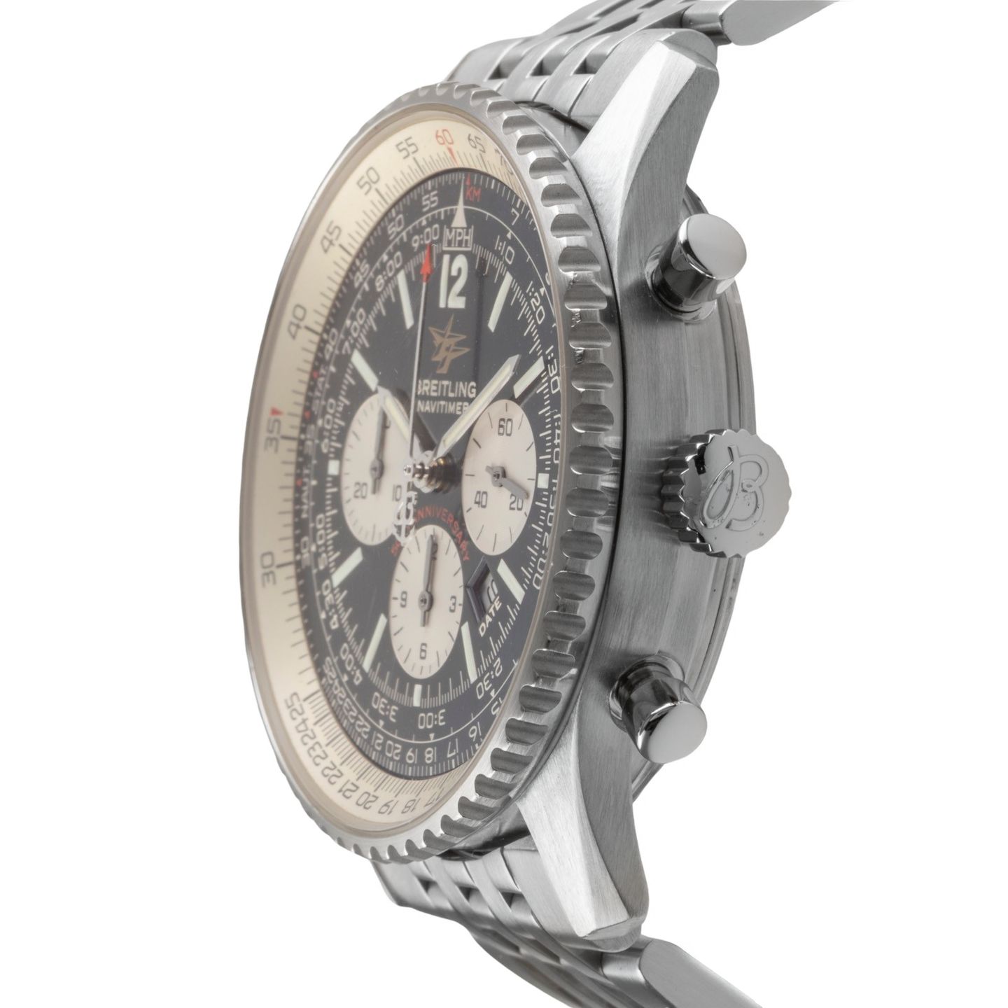 Breitling Navitimer A41322 (Unknown (random serial)) - Black dial 42 mm Steel case (6/8)