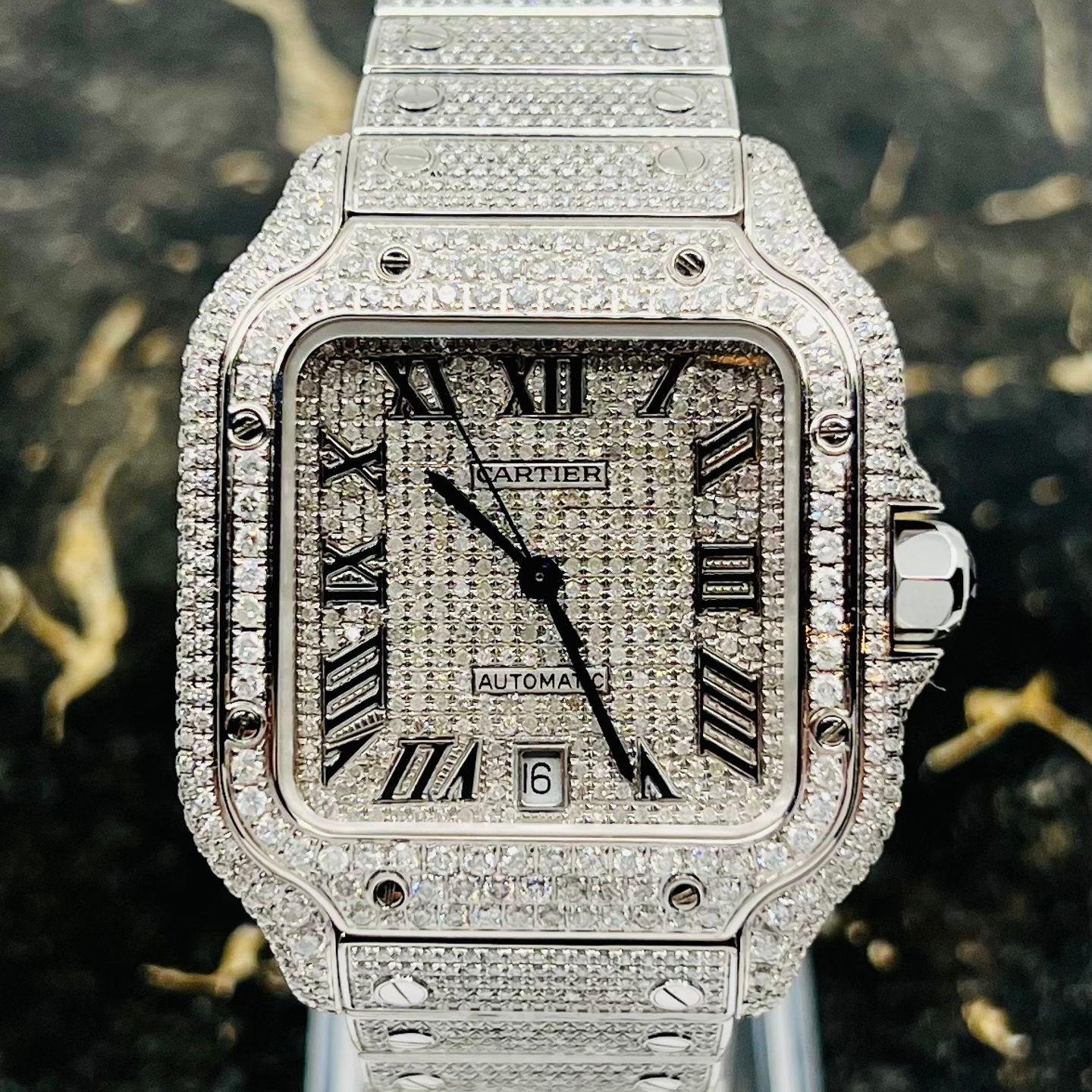 Cartier Santos WSSA0018 (2023) - Zilver wijzerplaat 40mm Staal (2/8)