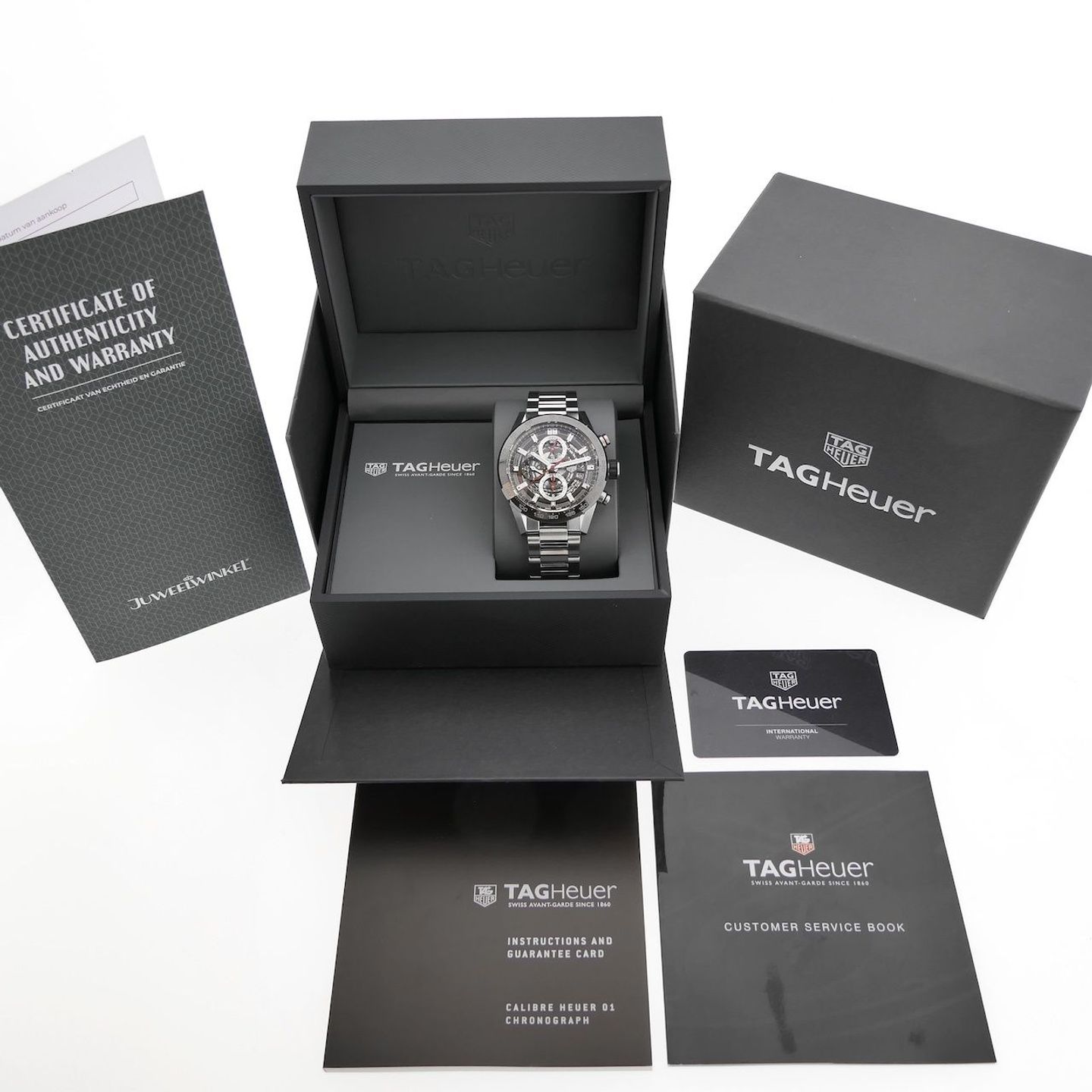 TAG Heuer Carrera Calibre HEUER 01 CAR201U.BA0766 (2022) - Transparant wijzerplaat 43mm Staal (1/8)