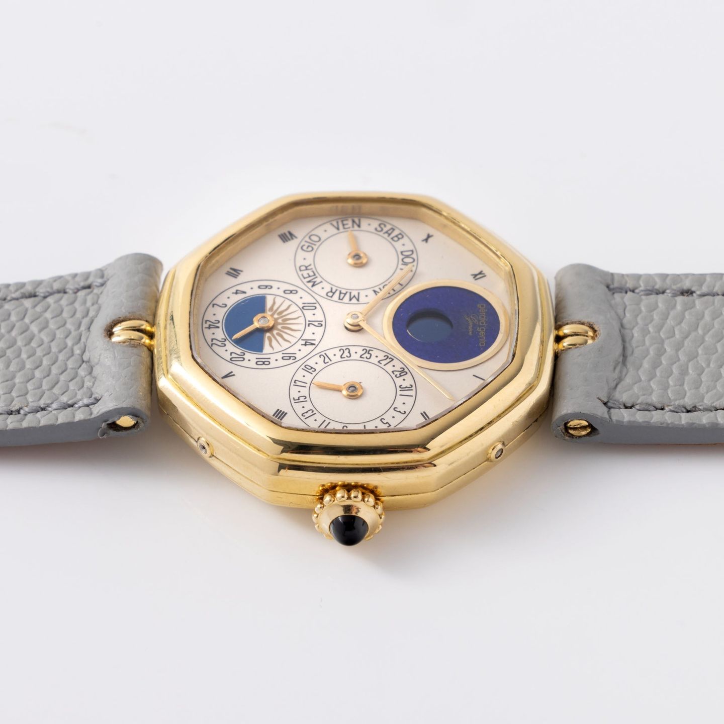 Gérald Genta Unknown g2747 (Unknown (random serial)) - White dial 33 mm Yellow Gold case (7/8)