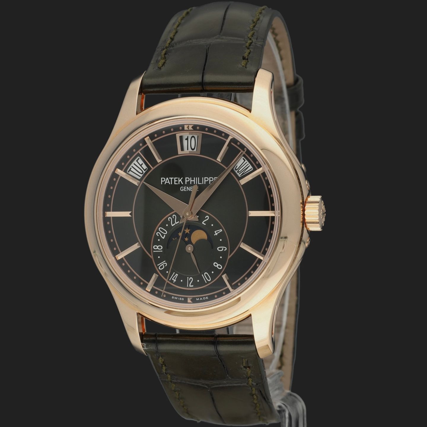Patek Philippe Annual Calendar 5205R-011 (2023) - Green dial 40 mm Rose Gold case (1/8)