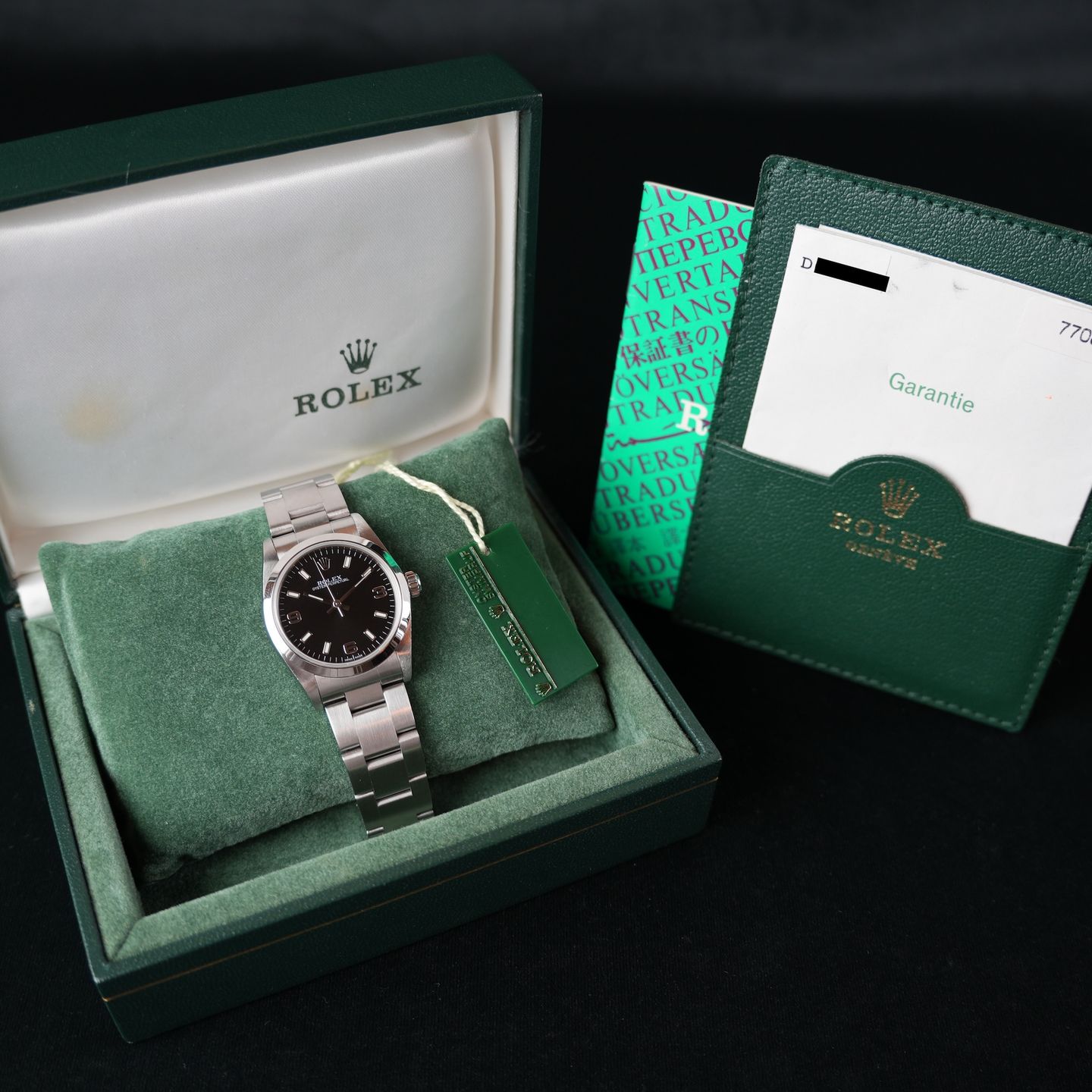 Rolex Oyster Perpetual 31 77080 (2007) - Black dial 31 mm Steel case (8/8)