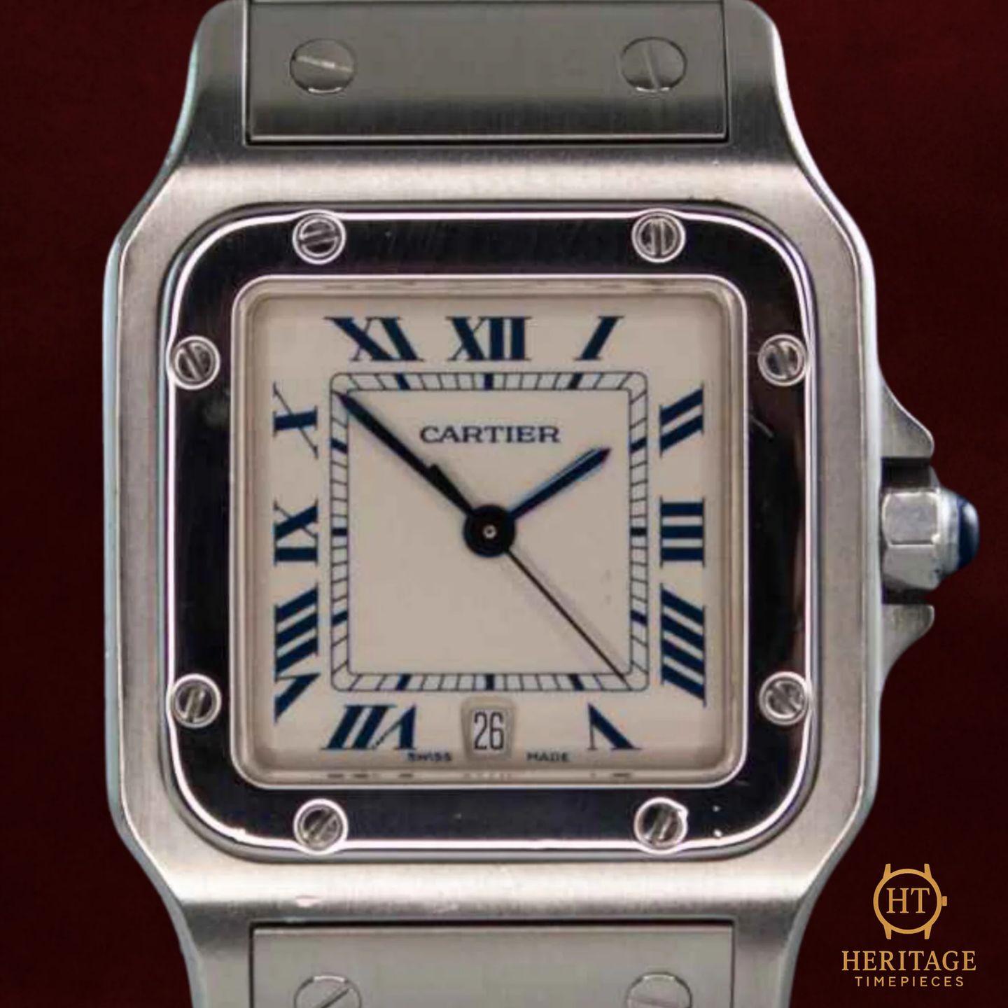 Cartier Santos Galbée 1564 (Unknown (random serial)) - 29 mm Steel case (1/8)