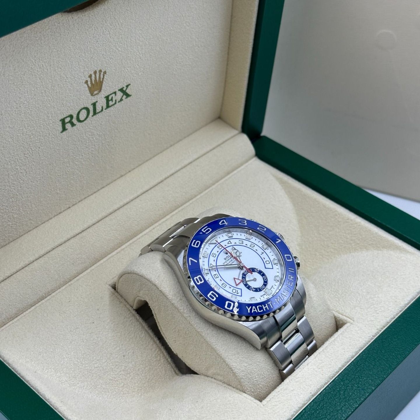 Rolex Yacht-Master II 116680 (2023) - Wit wijzerplaat 44mm Staal (3/8)