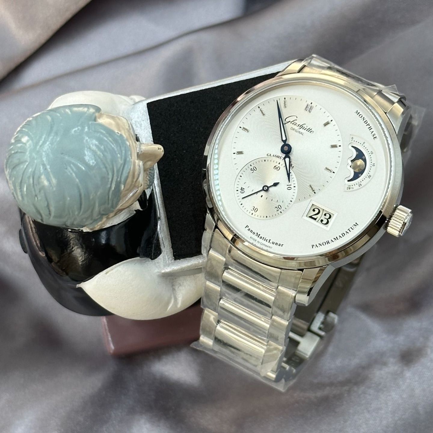 Glashütte Original PanoMaticLunar 1-90-02-42-32-71 (2024) - Zilver wijzerplaat 40mm Staal (4/8)