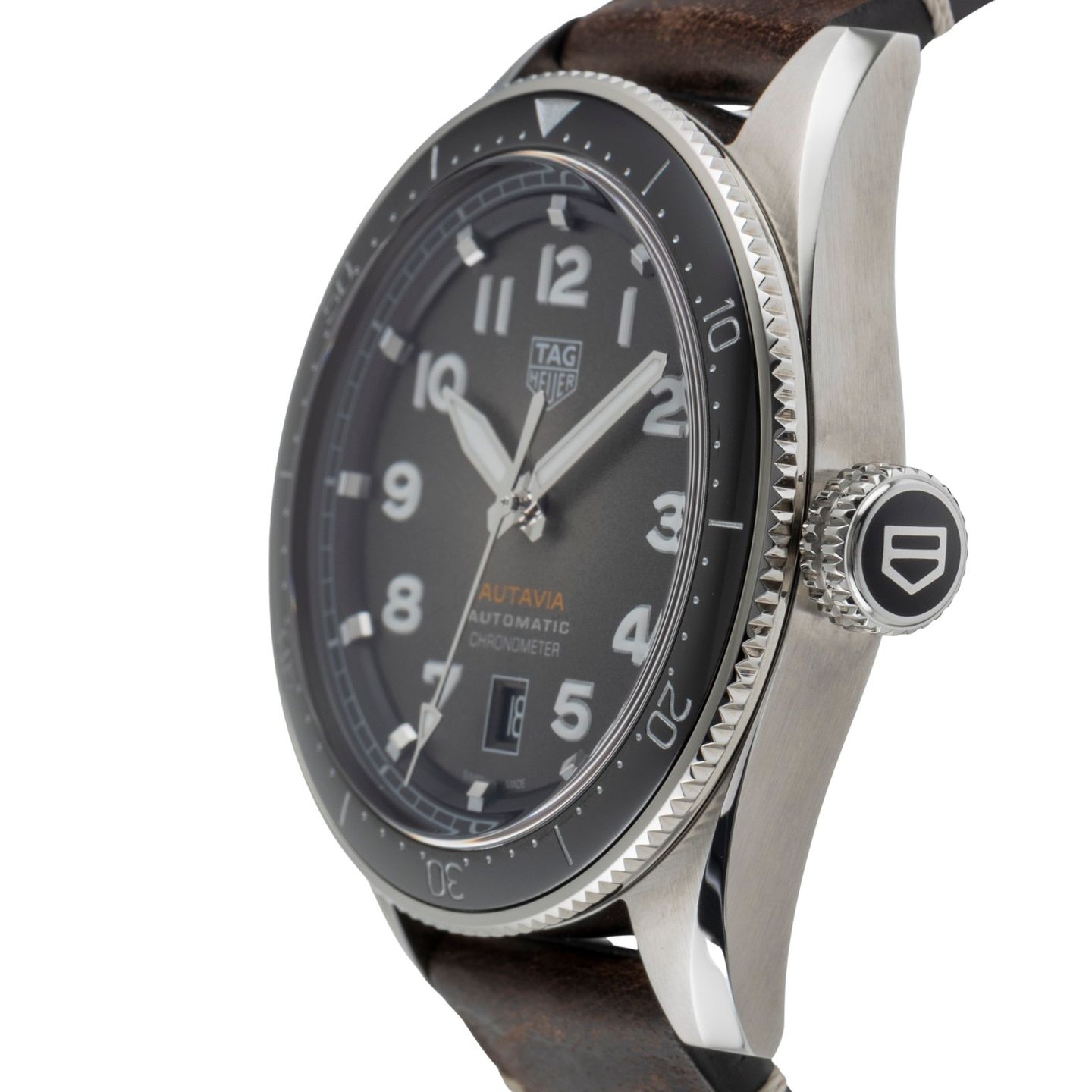 TAG Heuer Autavia WBE5114.FC8266 (Unknown (random serial)) - Black dial 42 mm Steel case (6/8)