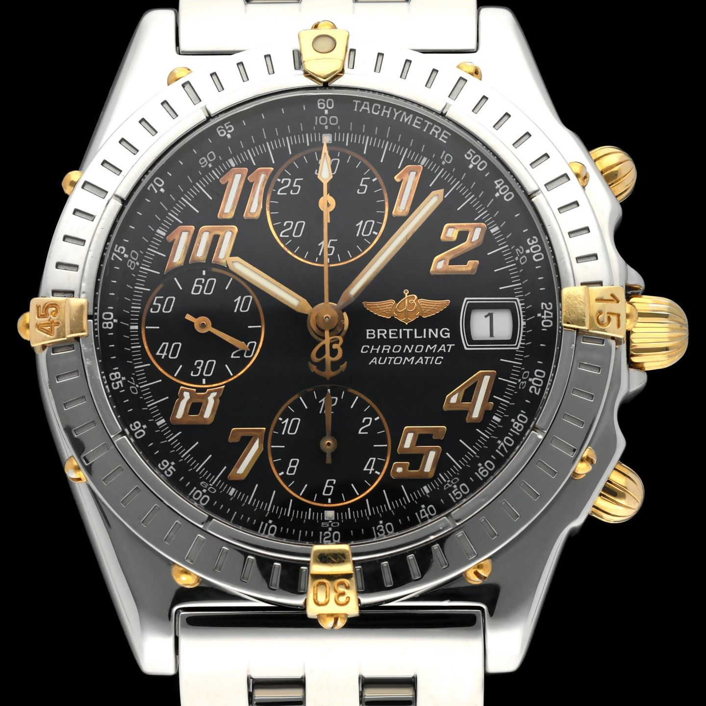 Breitling Blackbird B13350 (2000) - Zwart wijzerplaat 40mm Staal (1/8)