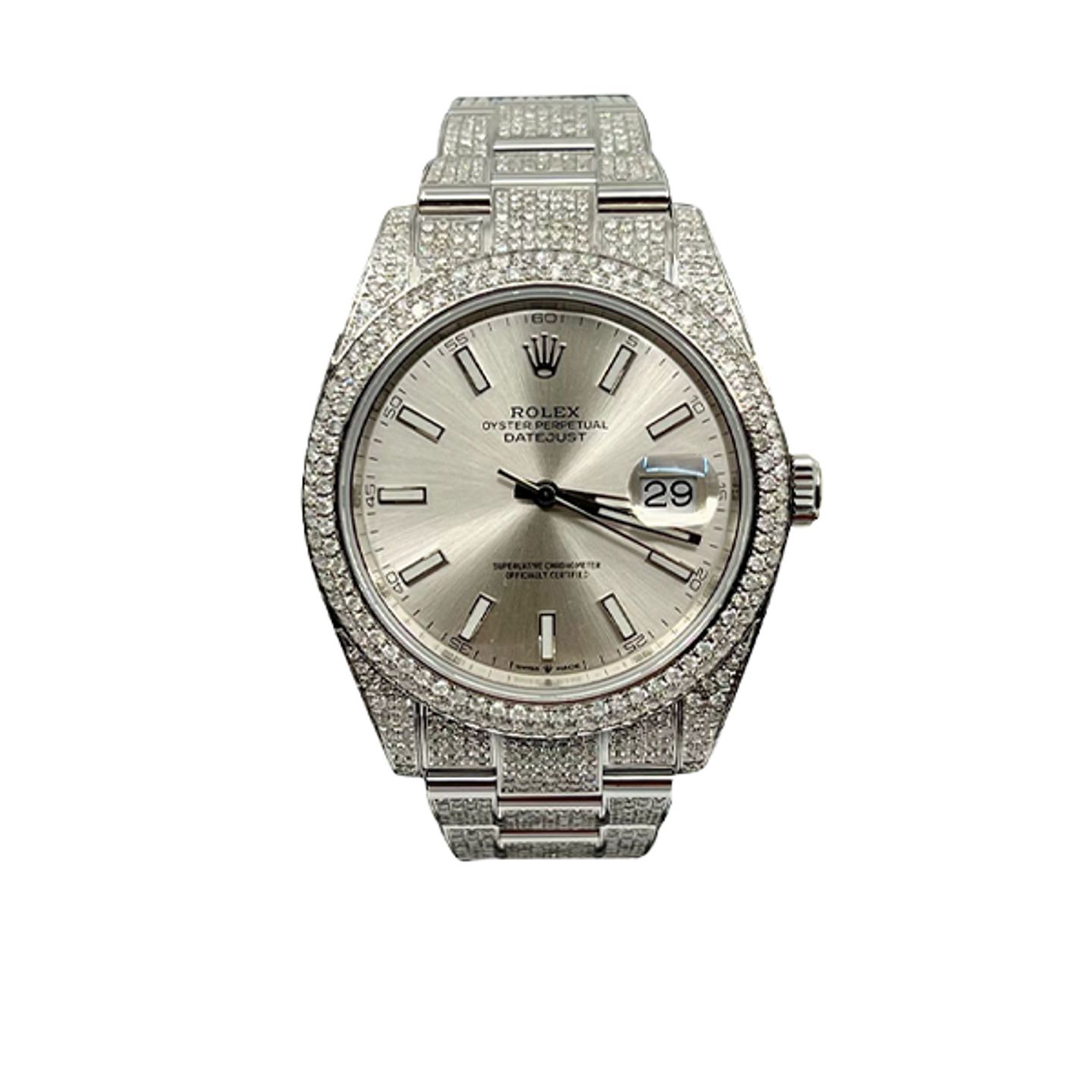 Rolex Datejust 41 126300 (2022) - Zilver wijzerplaat 41mm Staal (1/8)