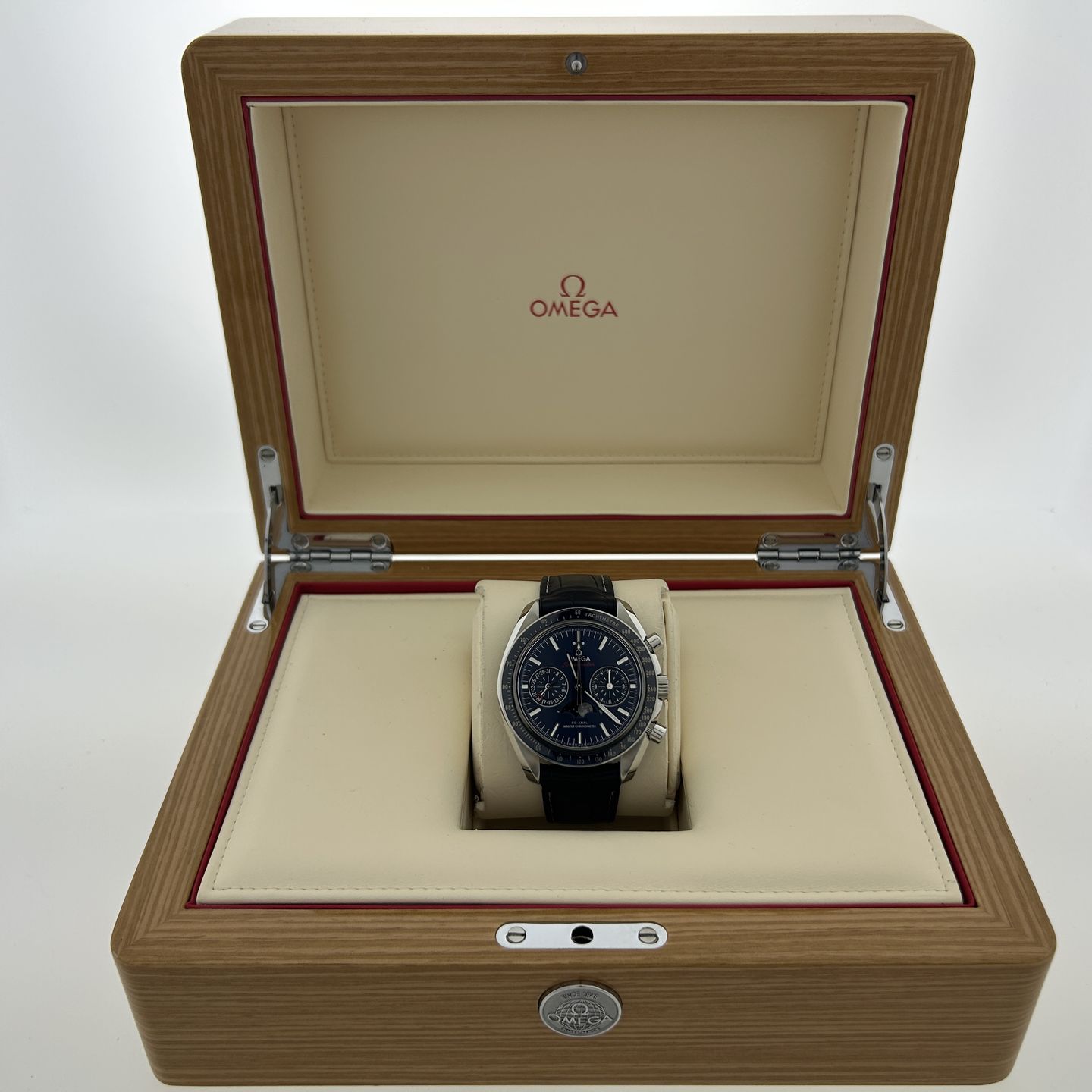 Omega Speedmaster Moonphase 304.33.44.52.03.001 (2017) - Blue dial 44 mm Steel case (7/8)