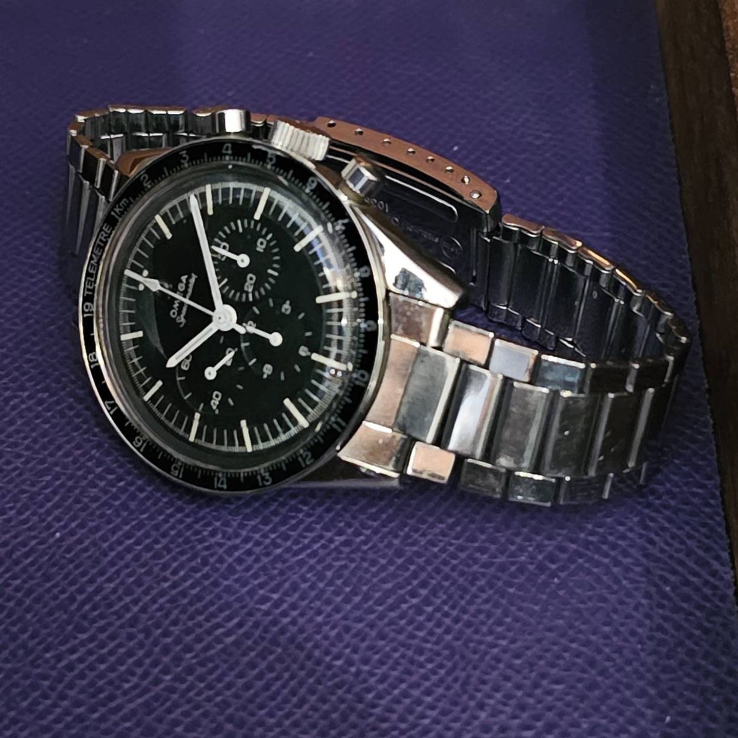 Omega Speedmaster Professional Moonwatch ST 105.003 (1964) - Zwart wijzerplaat 40mm Staal (3/5)