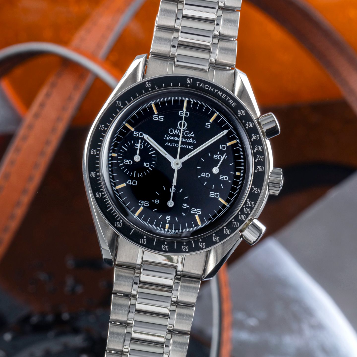 Omega Speedmaster Reduced 3510.50.00 (1999) - Zwart wijzerplaat 39mm Staal (3/8)