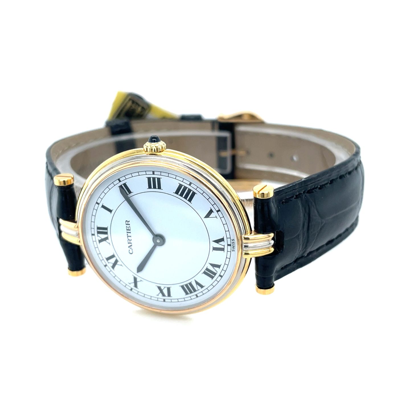 Cartier Vendome 81003 (Onbekend (willekeurig serienummer)) - Wit wijzerplaat 30mm Geelgoud (5/8)