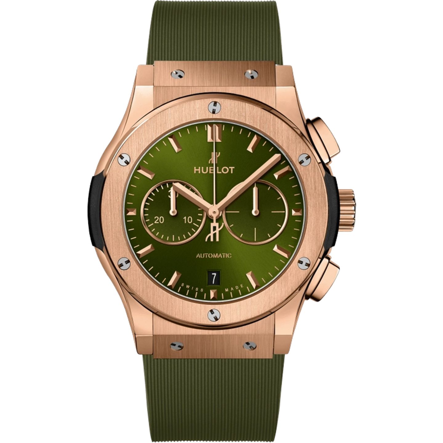 Hublot Classic Fusion Chronograph 541.OX.8980.RX (2026) - Groen wijzerplaat 42mm Roségoud (1/1)