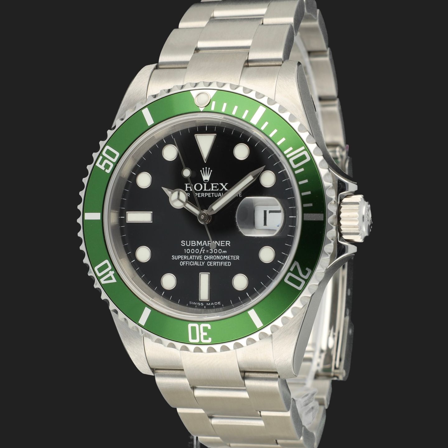 Rolex Submariner Date 116610LV (2005) - Green dial 40 mm Steel case (1/8)