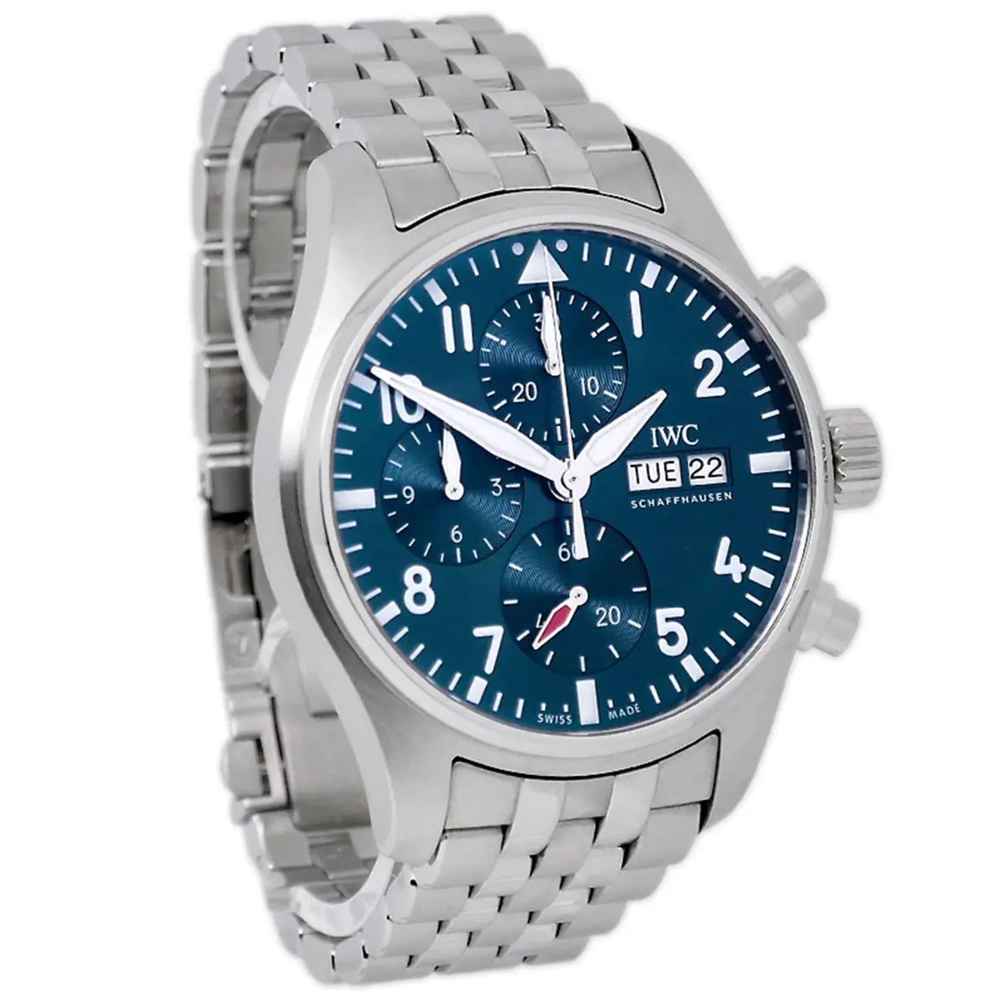 IWC Pilot Chronograph IW388102 (2021) - Blauw wijzerplaat 41mm Staal (5/8)