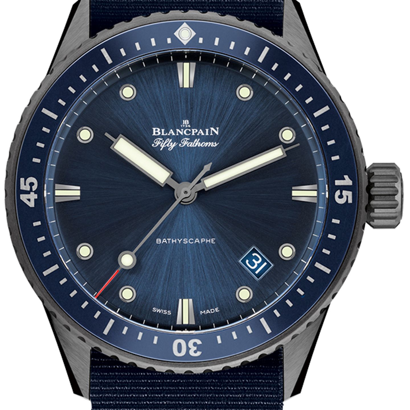 Blancpain Fifty Fathoms Bathyscaphe 5000-0240-NAOA (2024) - Blue dial 44 mm Ceramic case (3/3)