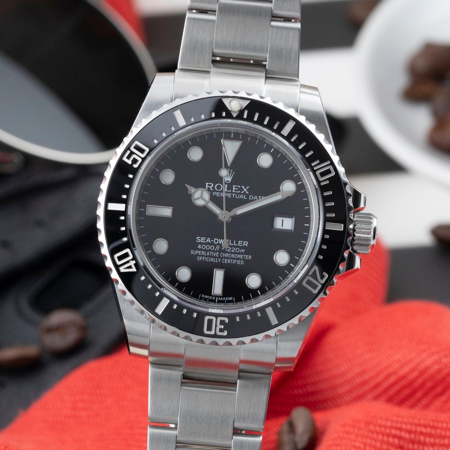 Rolex Sea-Dweller 4000 116600 (2015) - Zwart wijzerplaat 40mm Staal (3/8)